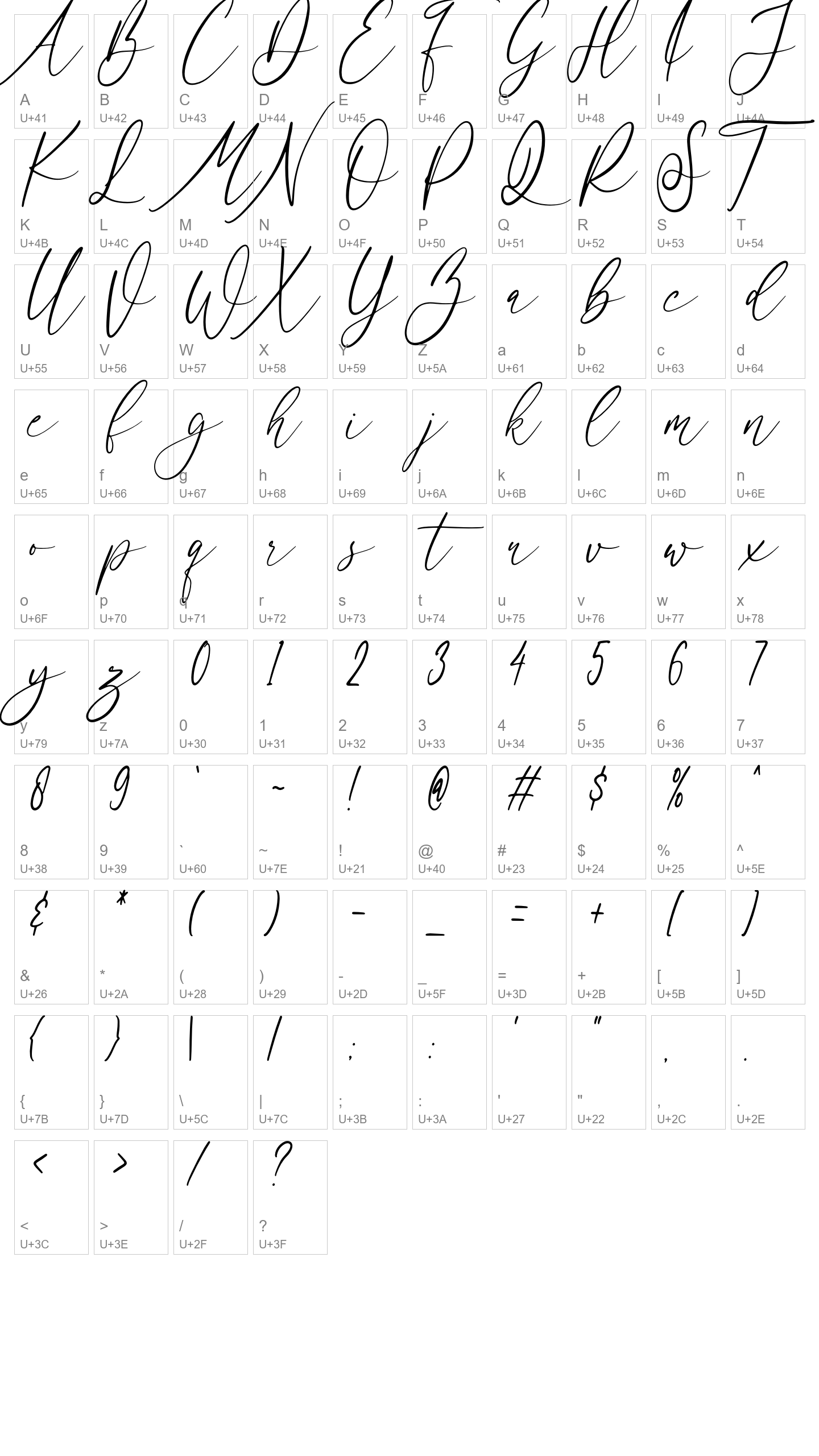 Character Map Image