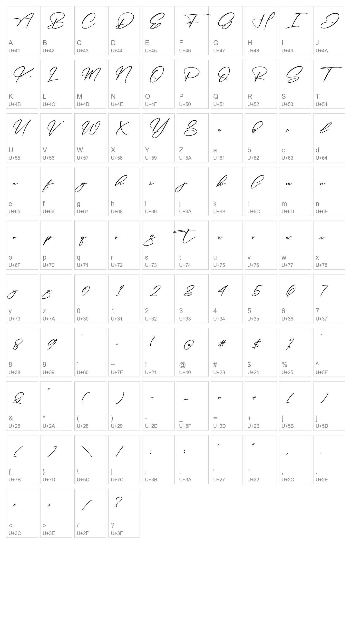 Character Map Image