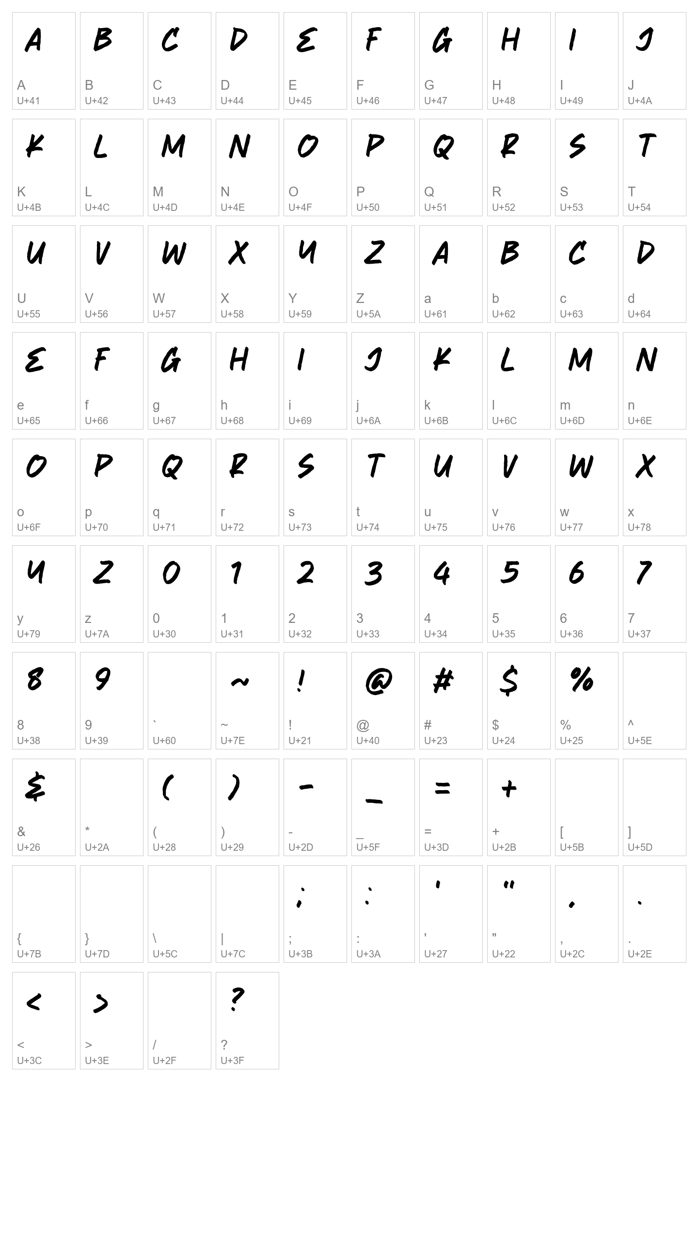 Character Map Image