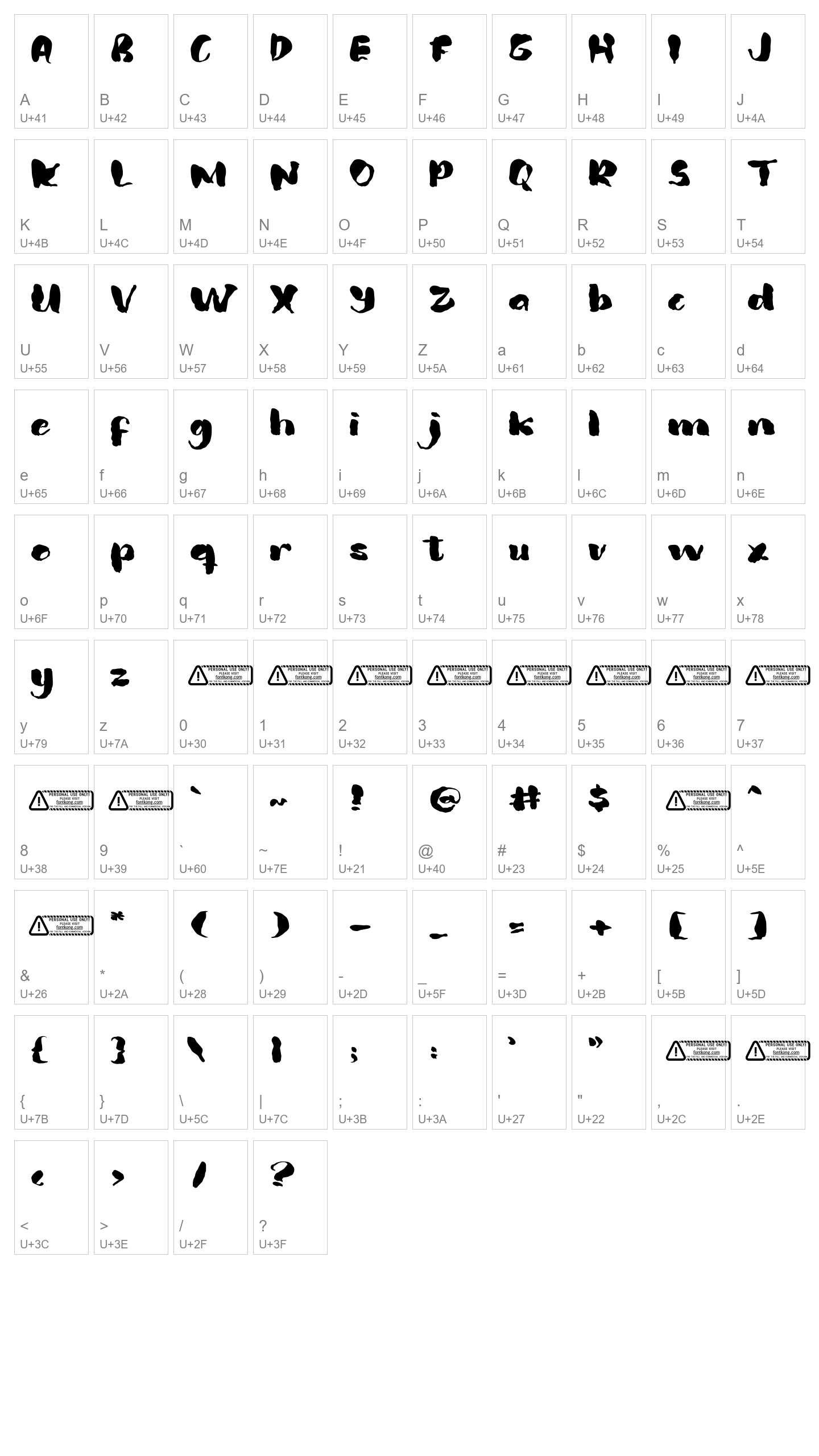 Character Map Image