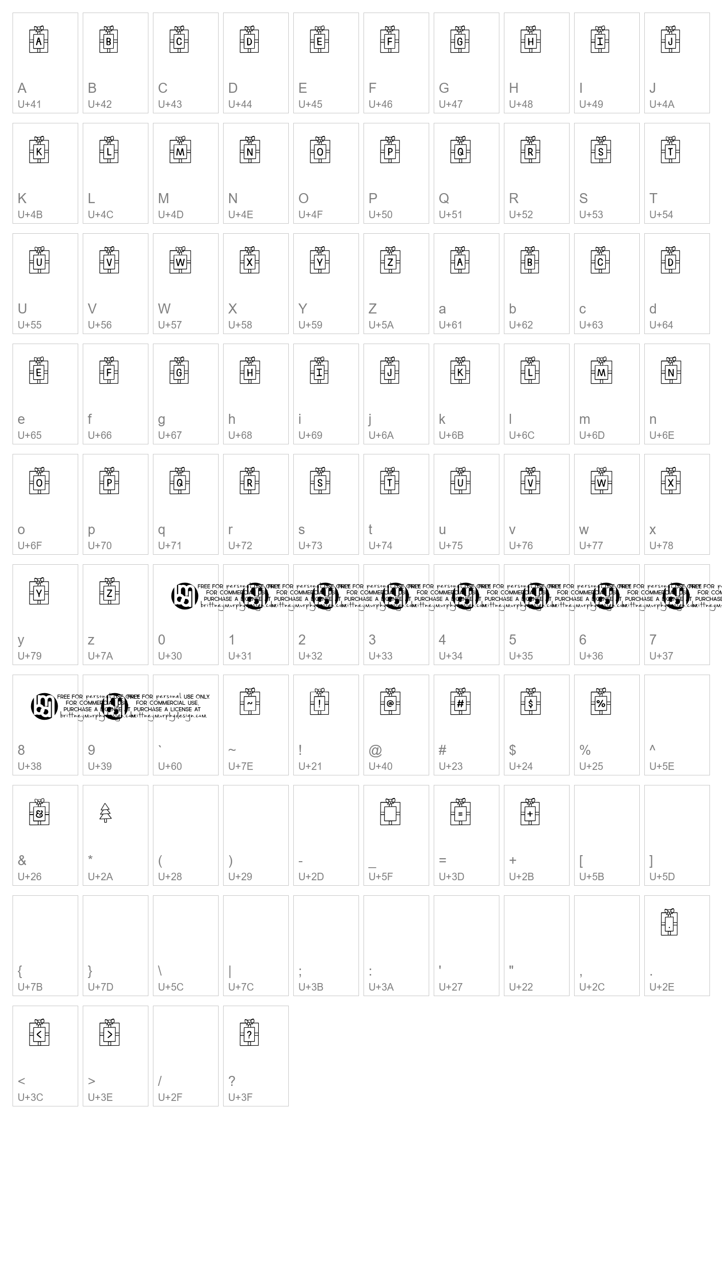 Character Map Image