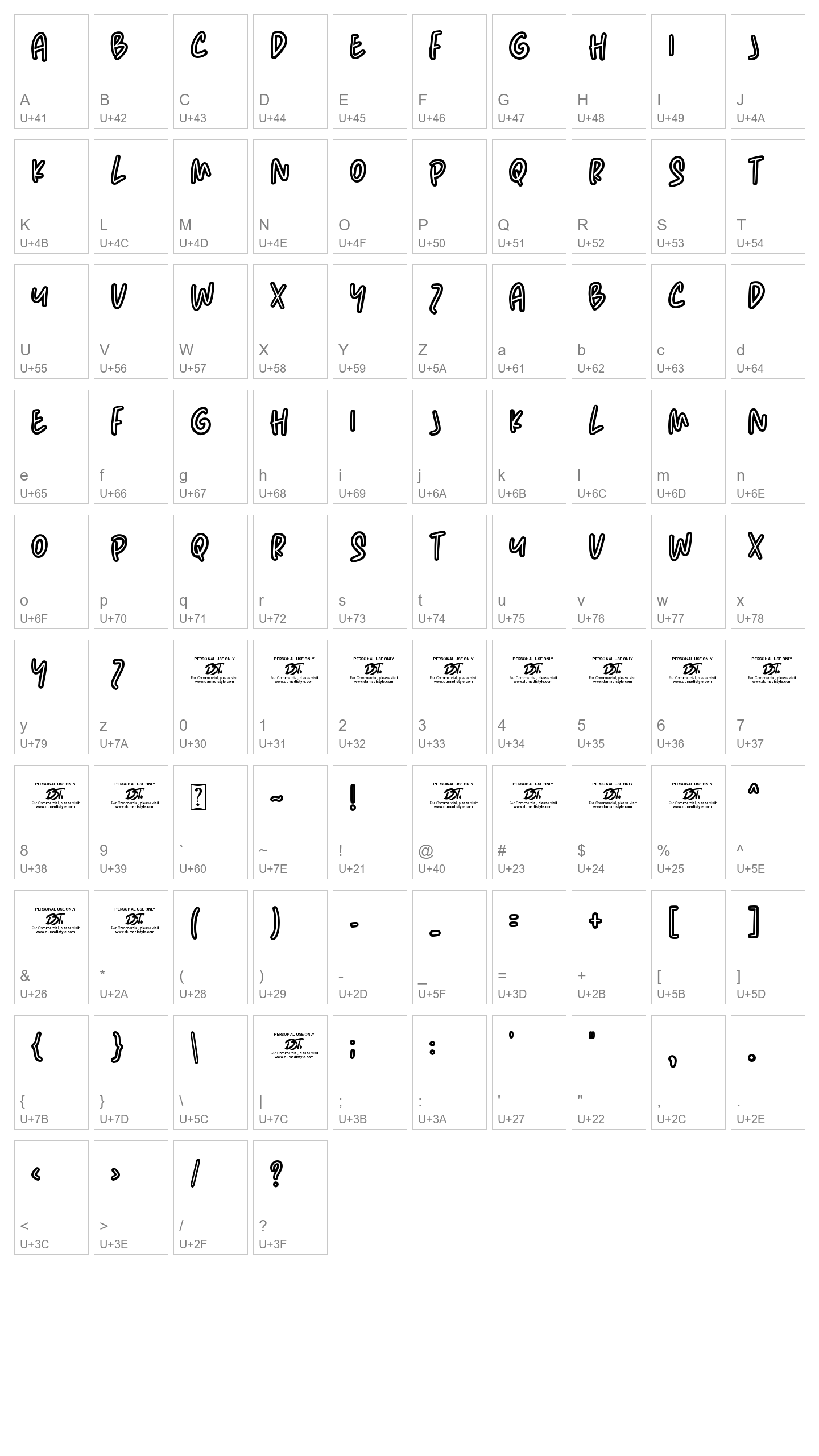 Character Map Image