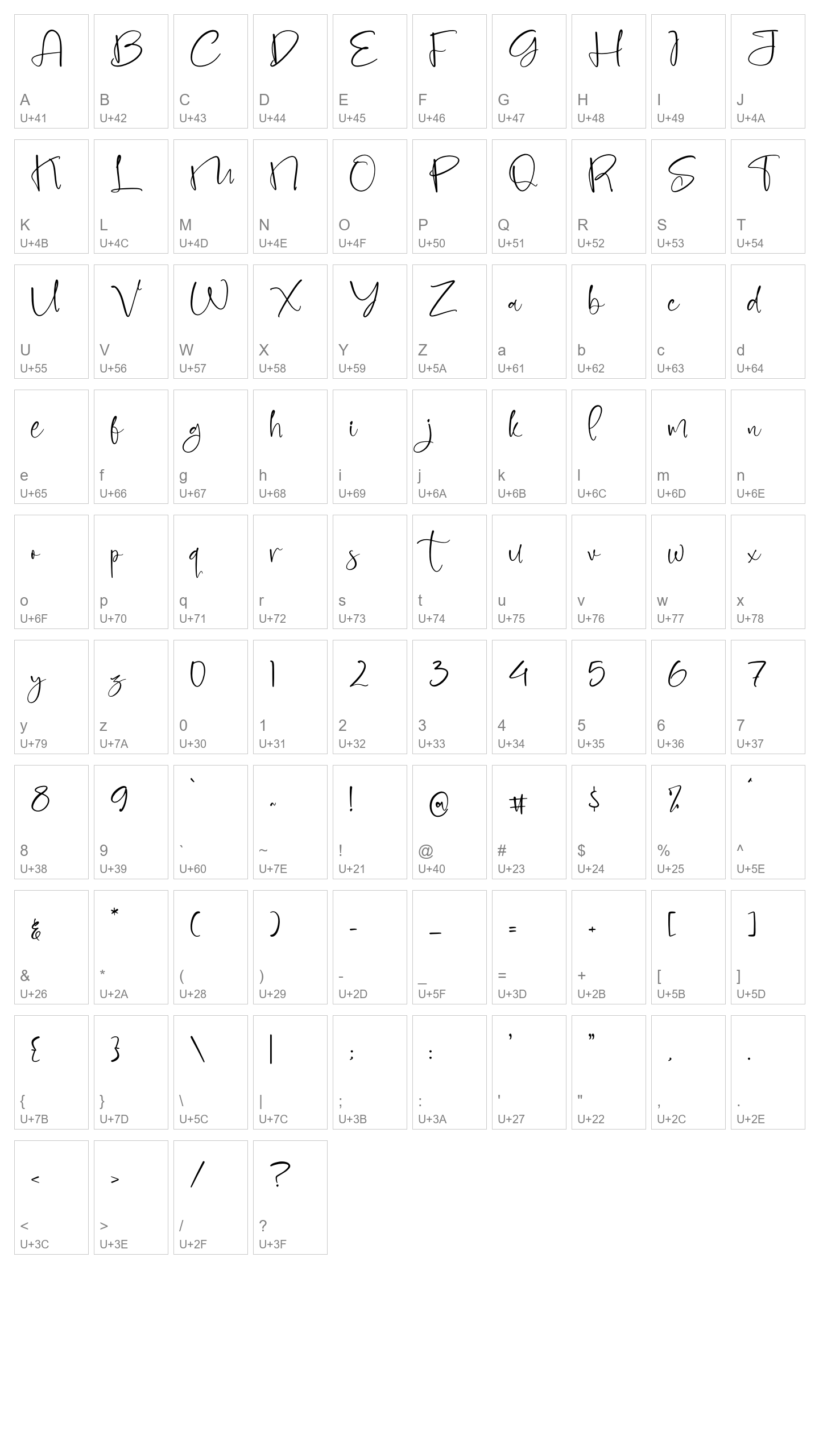 Character Map Image