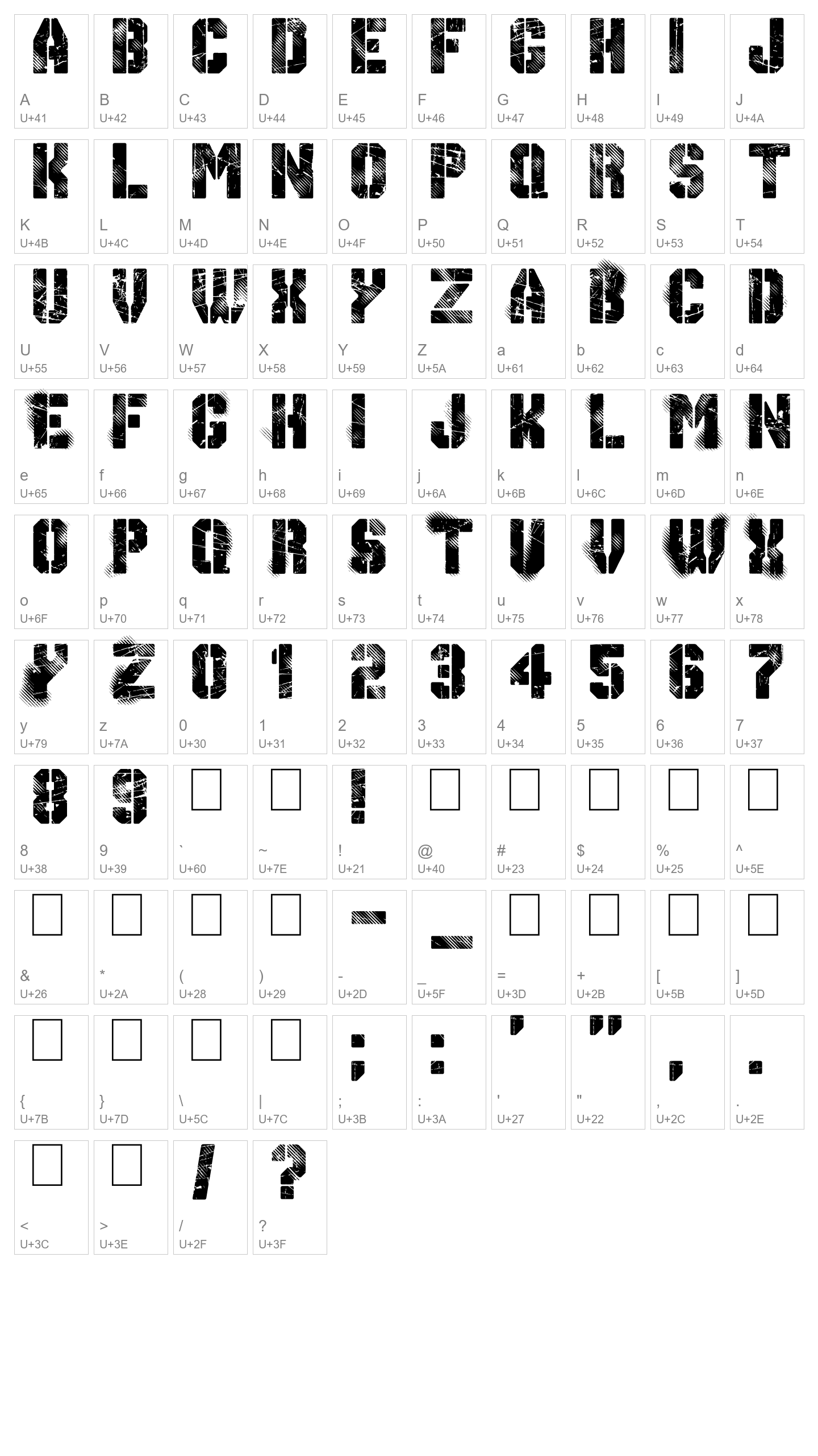 Character Map Image