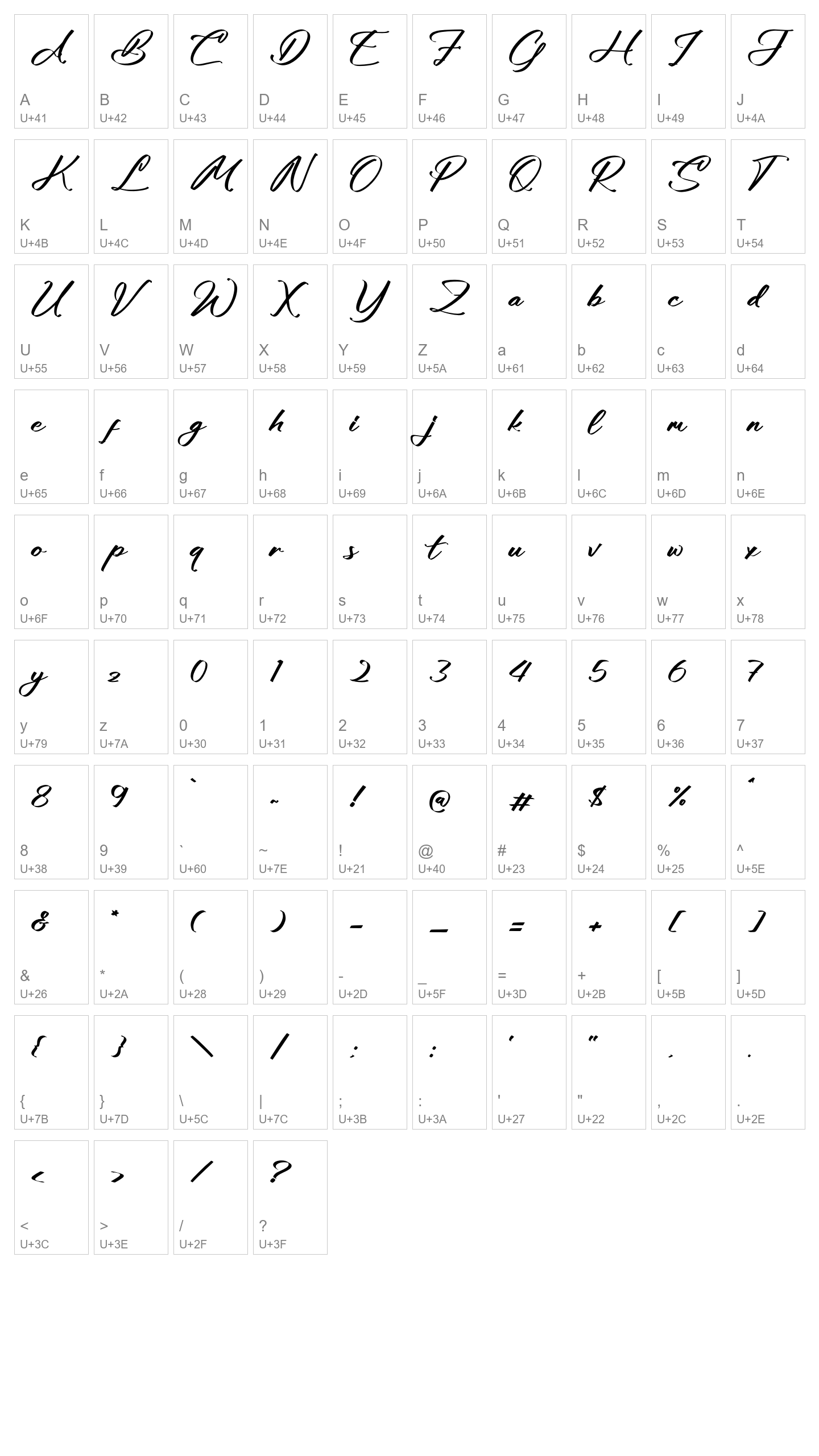 Character Map Image