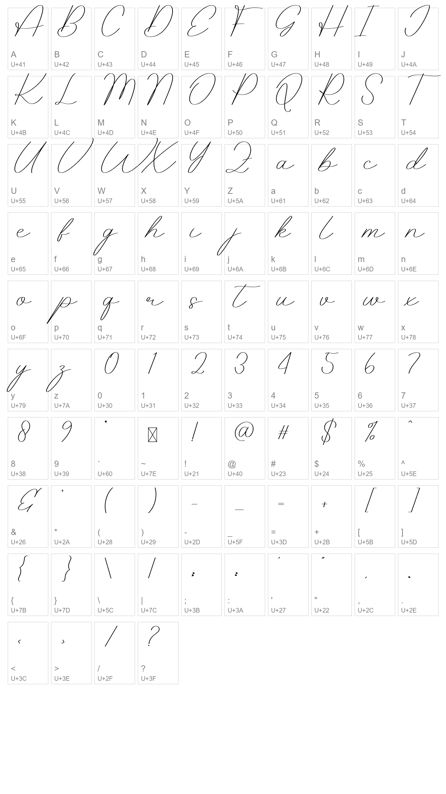 Character Map Image