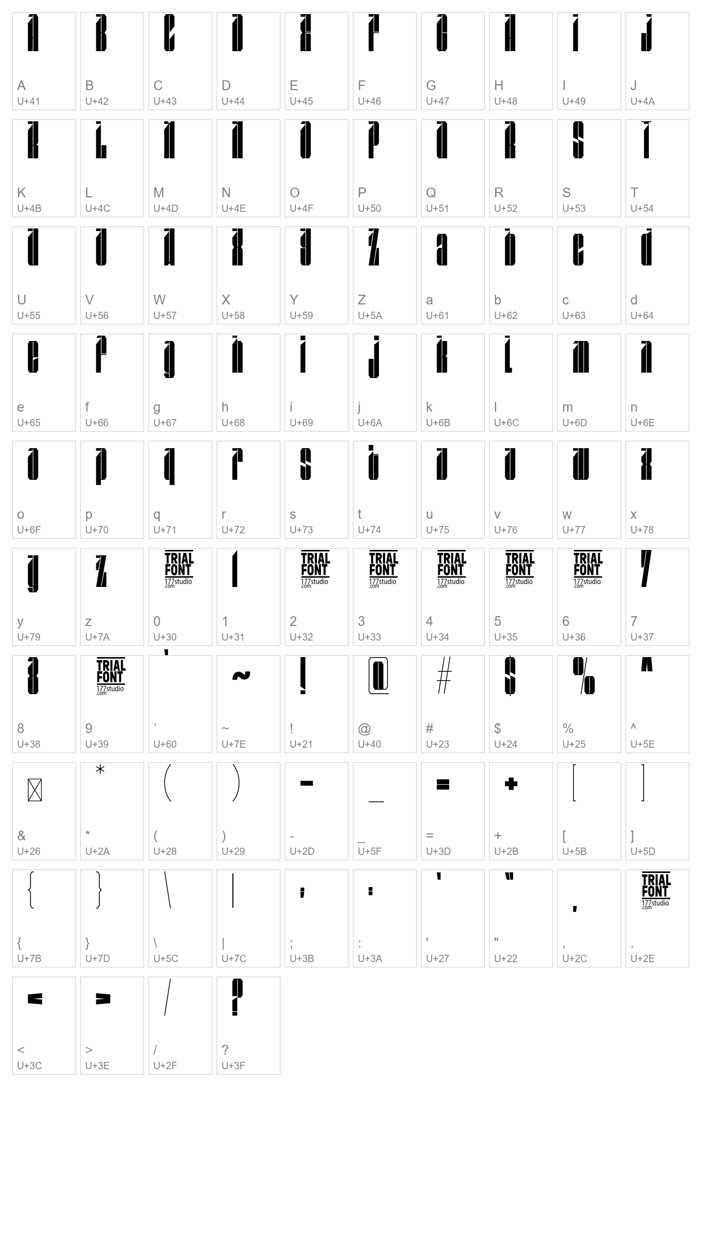 Character Map Image