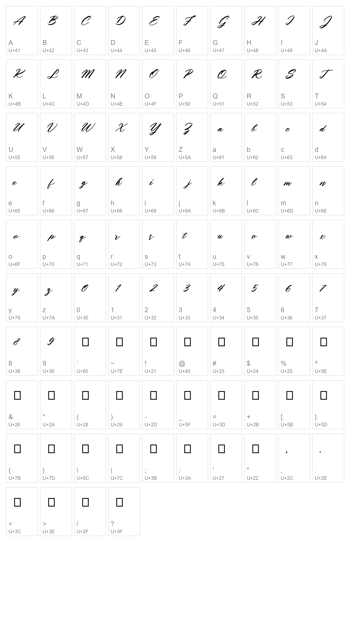 Character Map Image