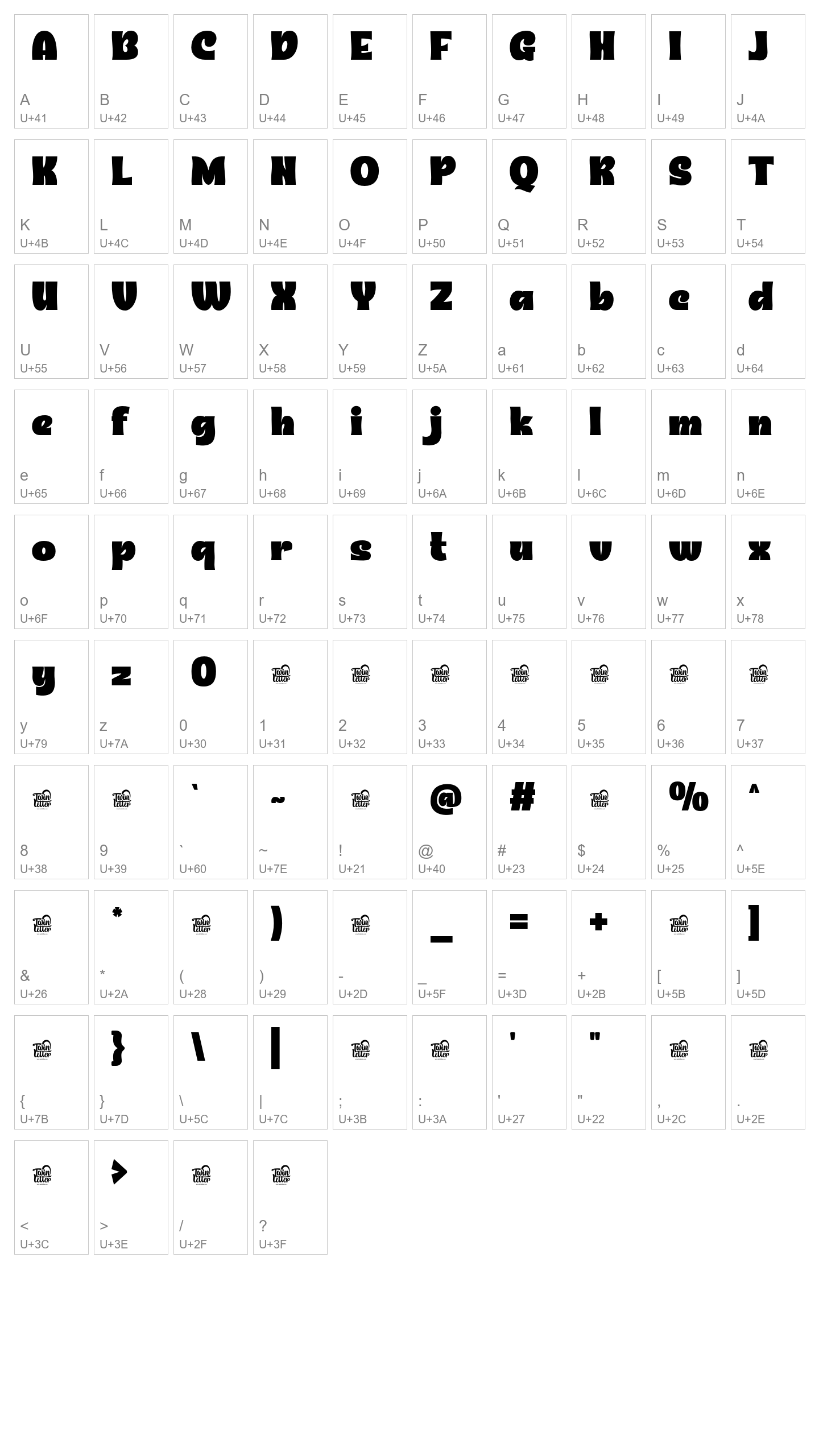 Character Map Image