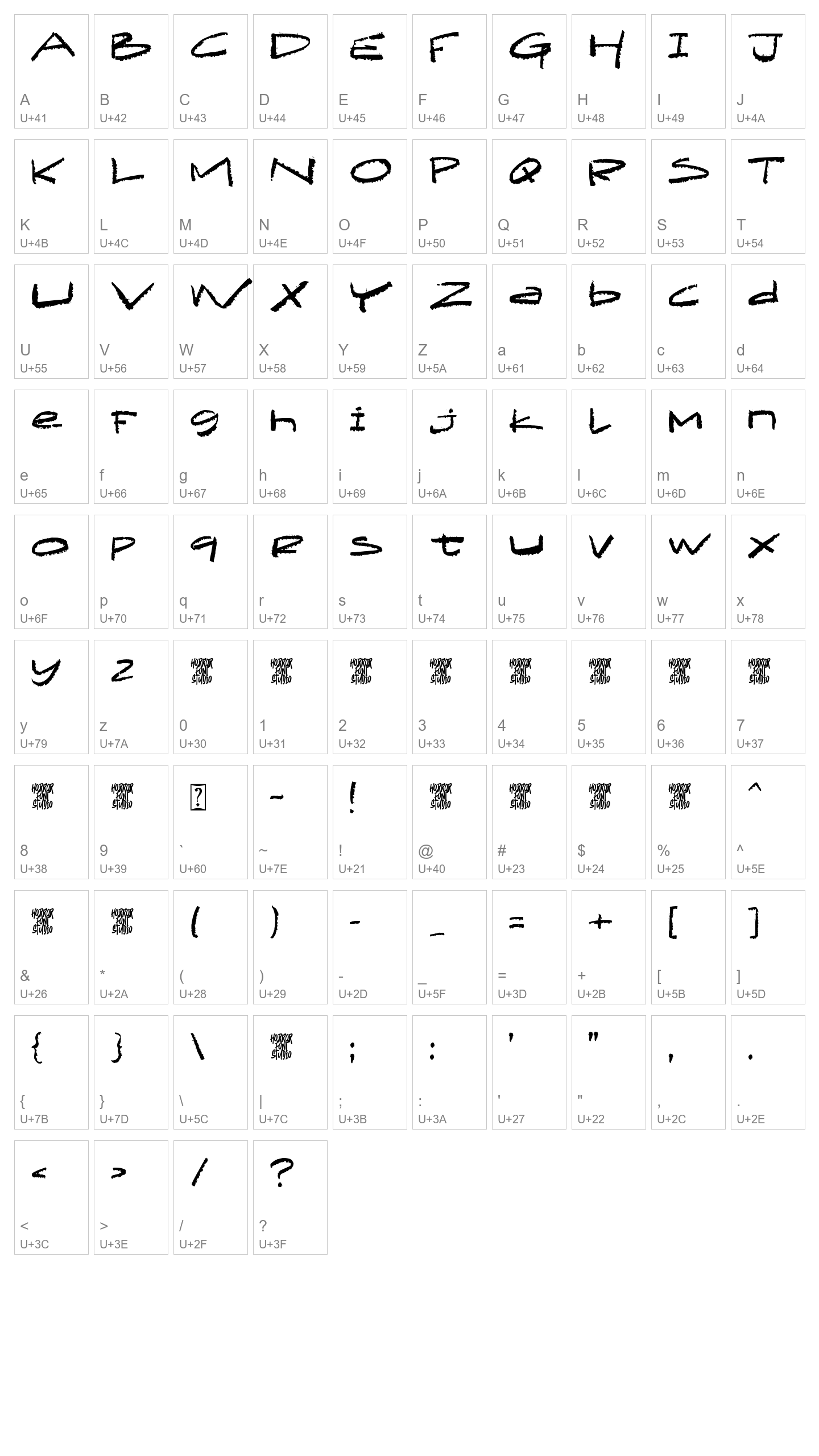 Character Map Image