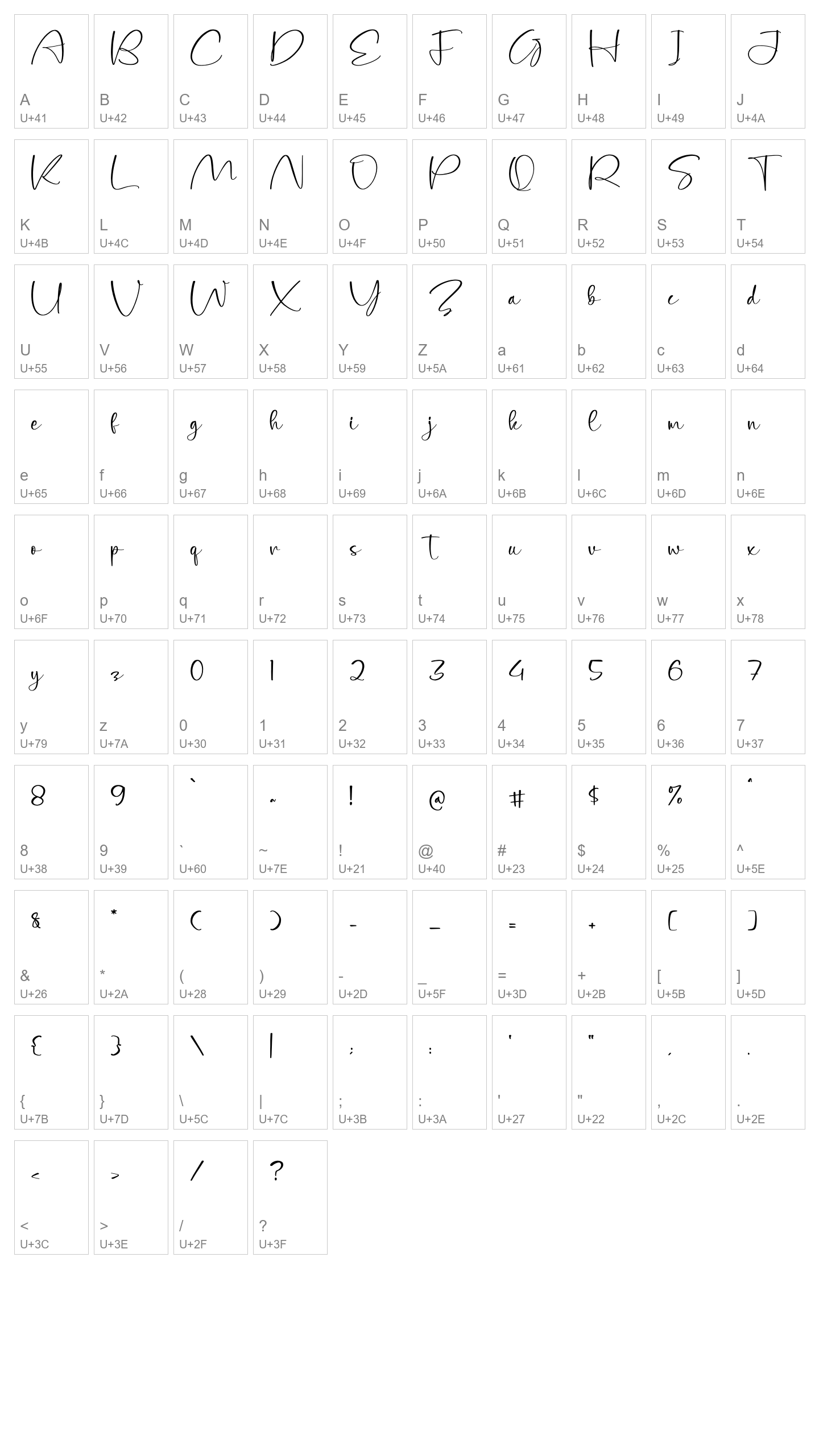 Character Map Image