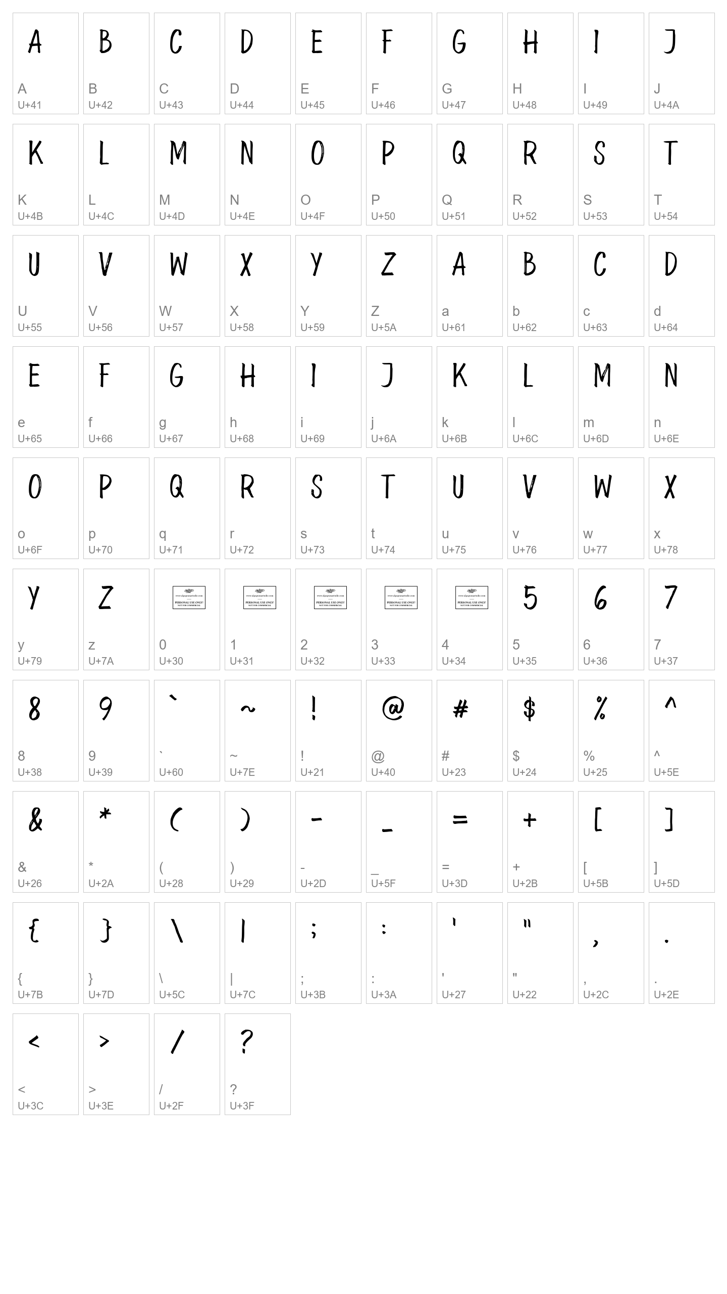 Character Map Image