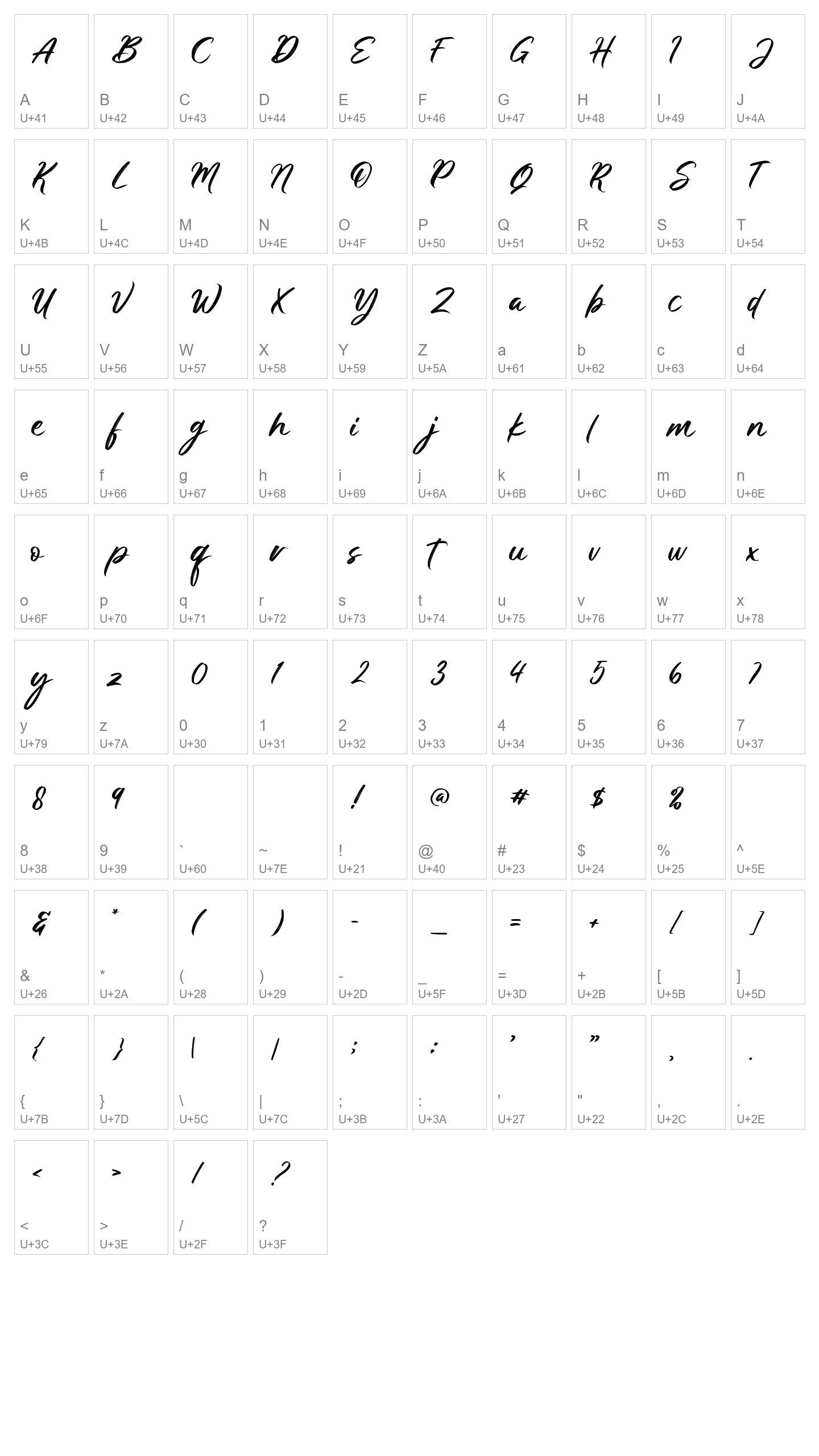 Character Map Image