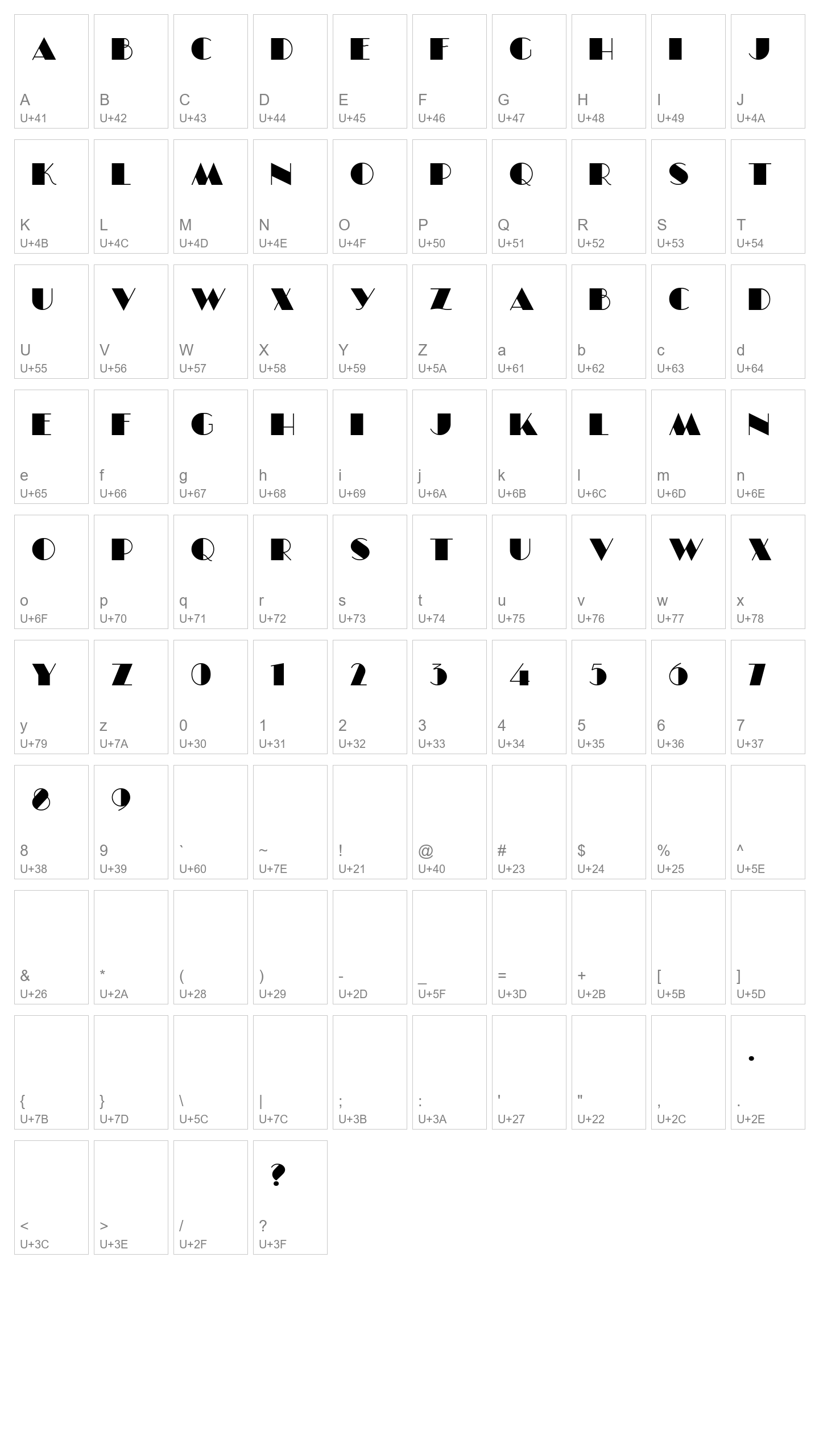 Character Map Image