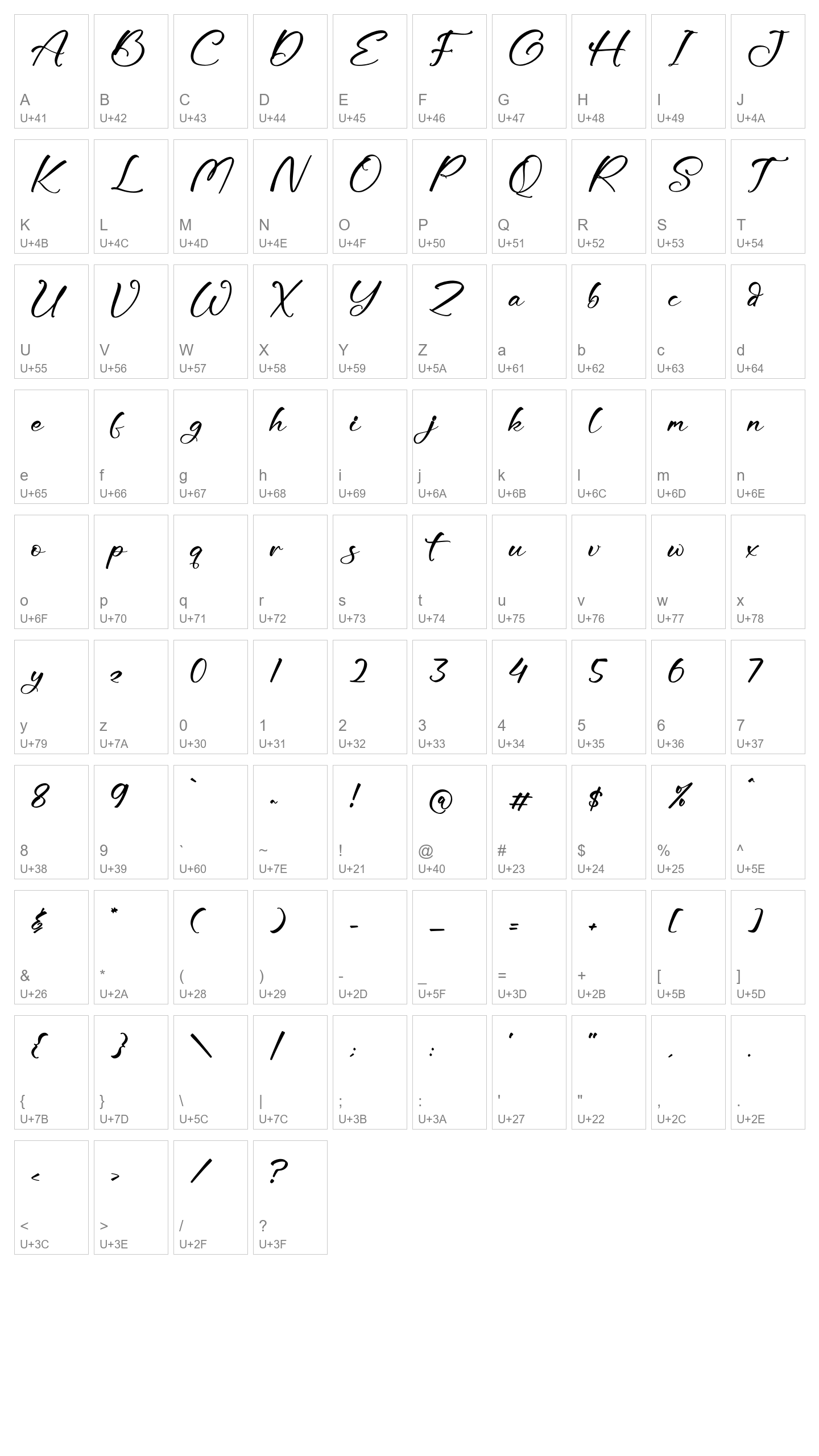 Character Map Image