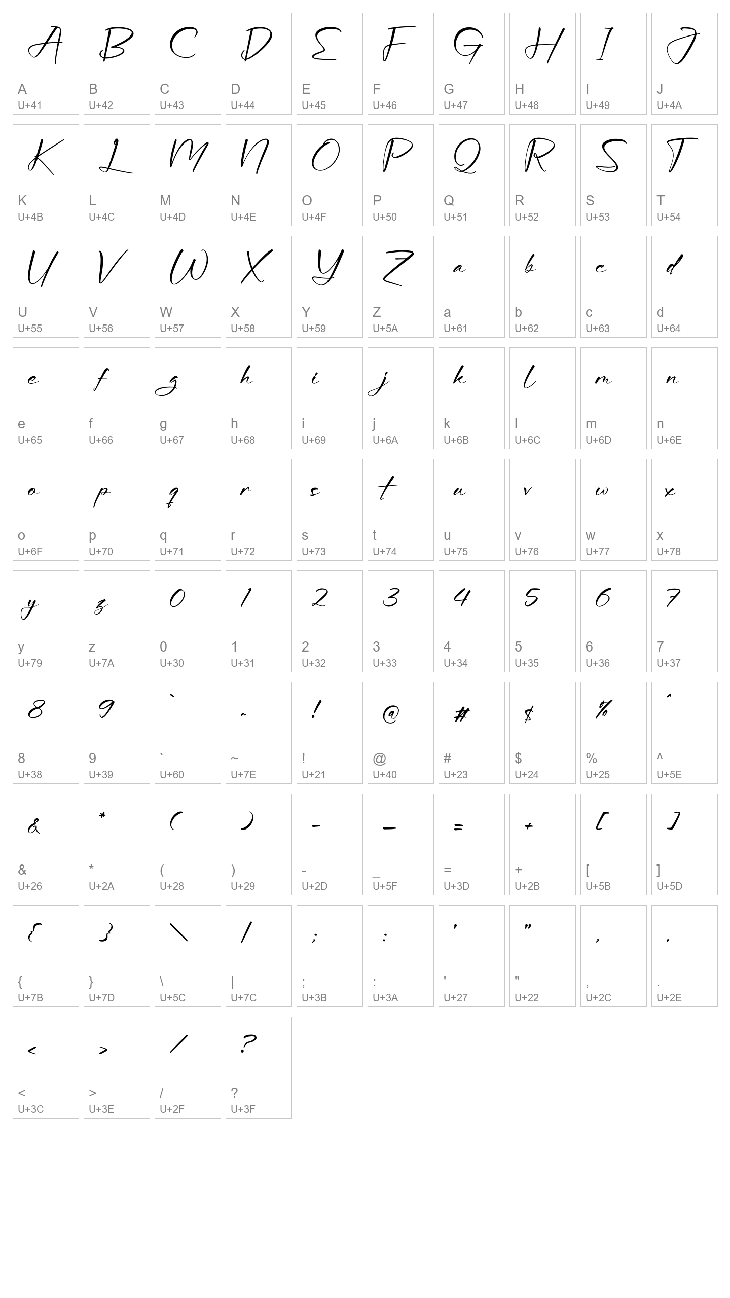 Character Map Image