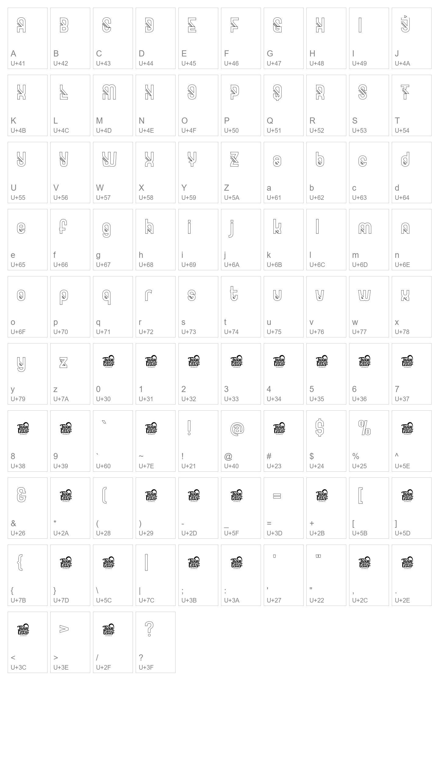 Character Map Image