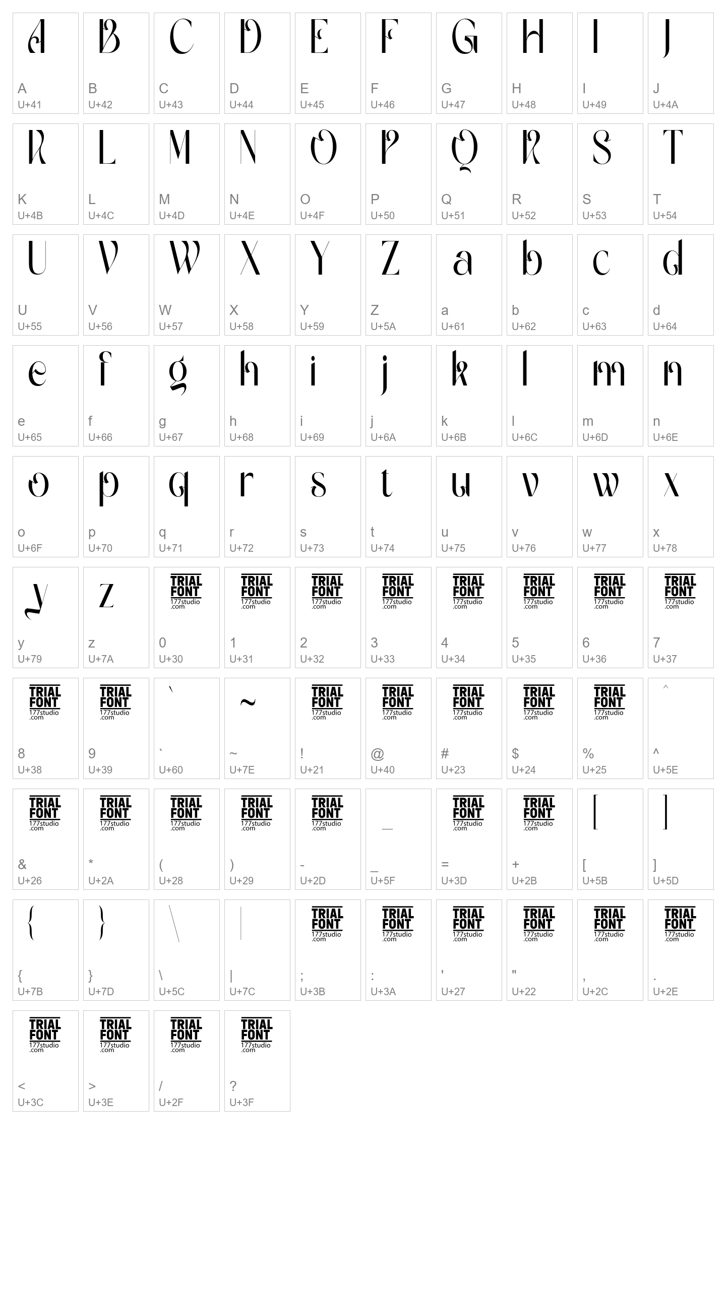 Character Map Image