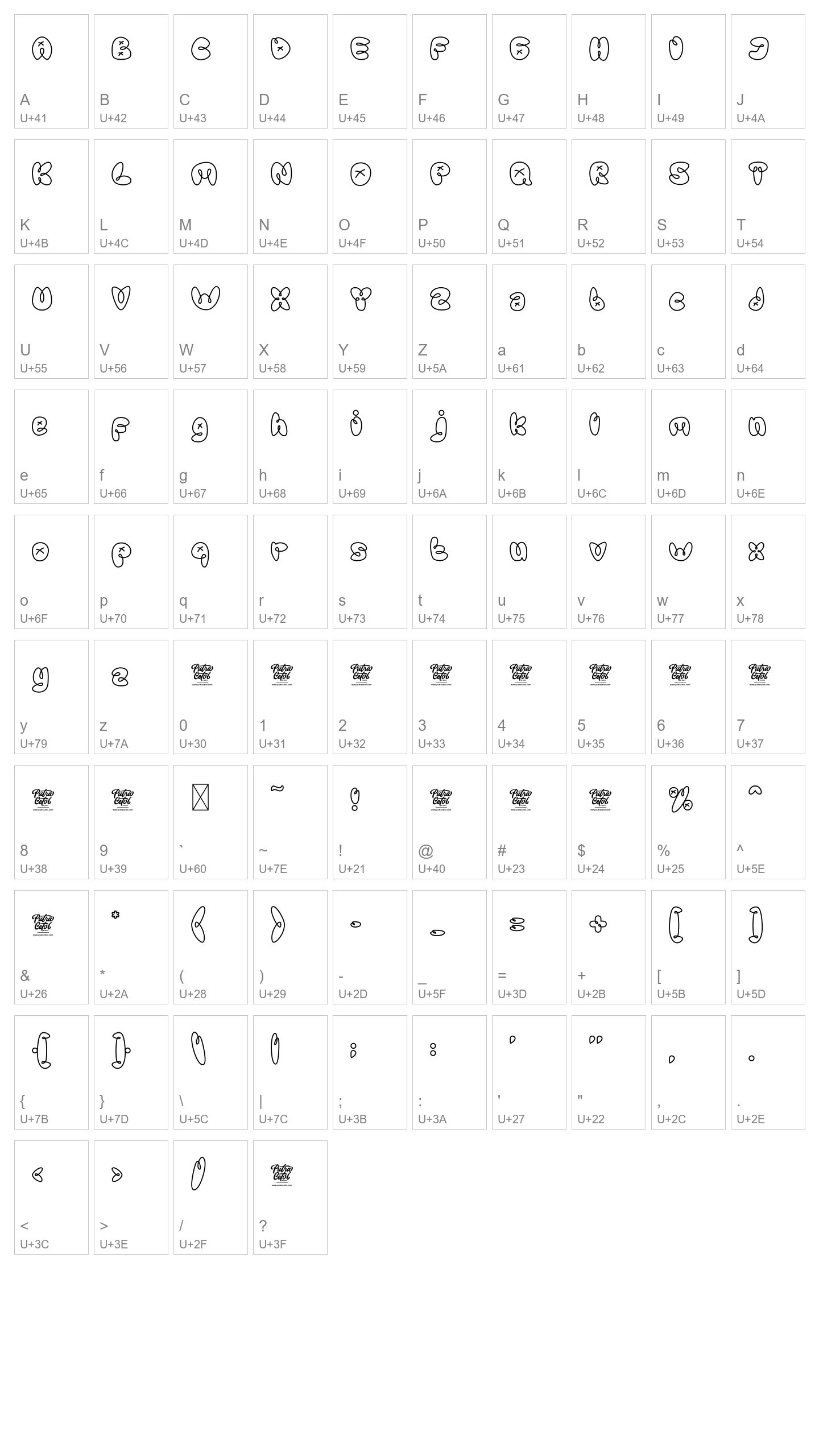 Character Map Image