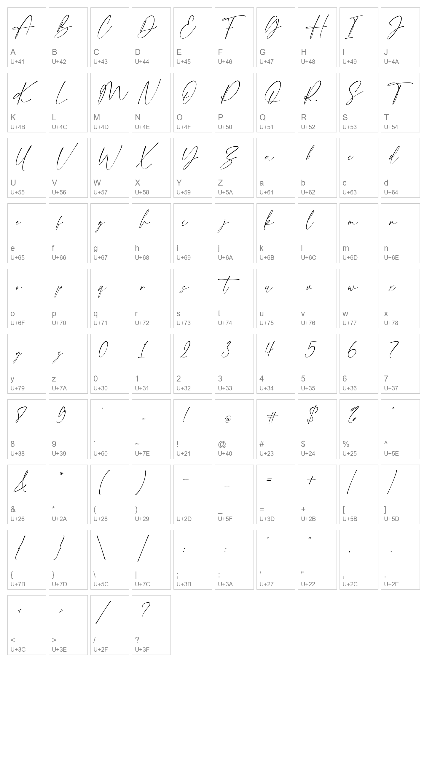Character Map Image