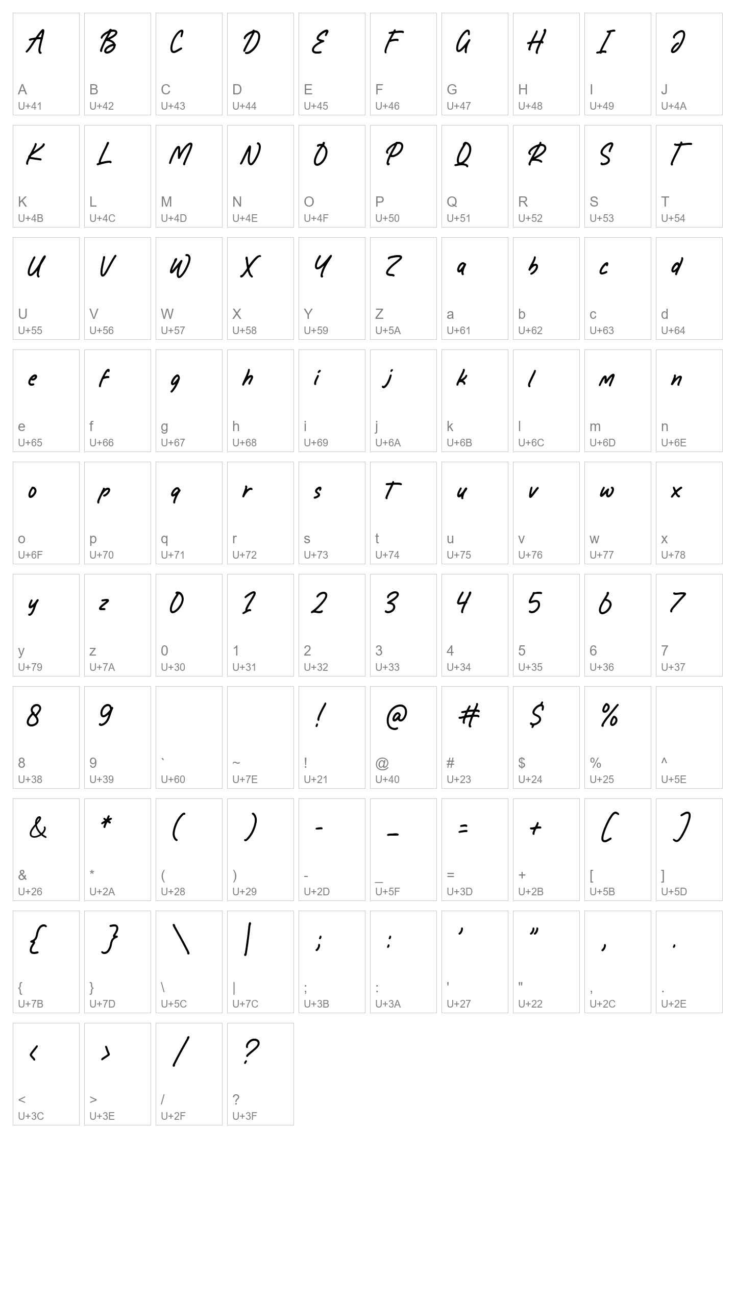 Character Map Image