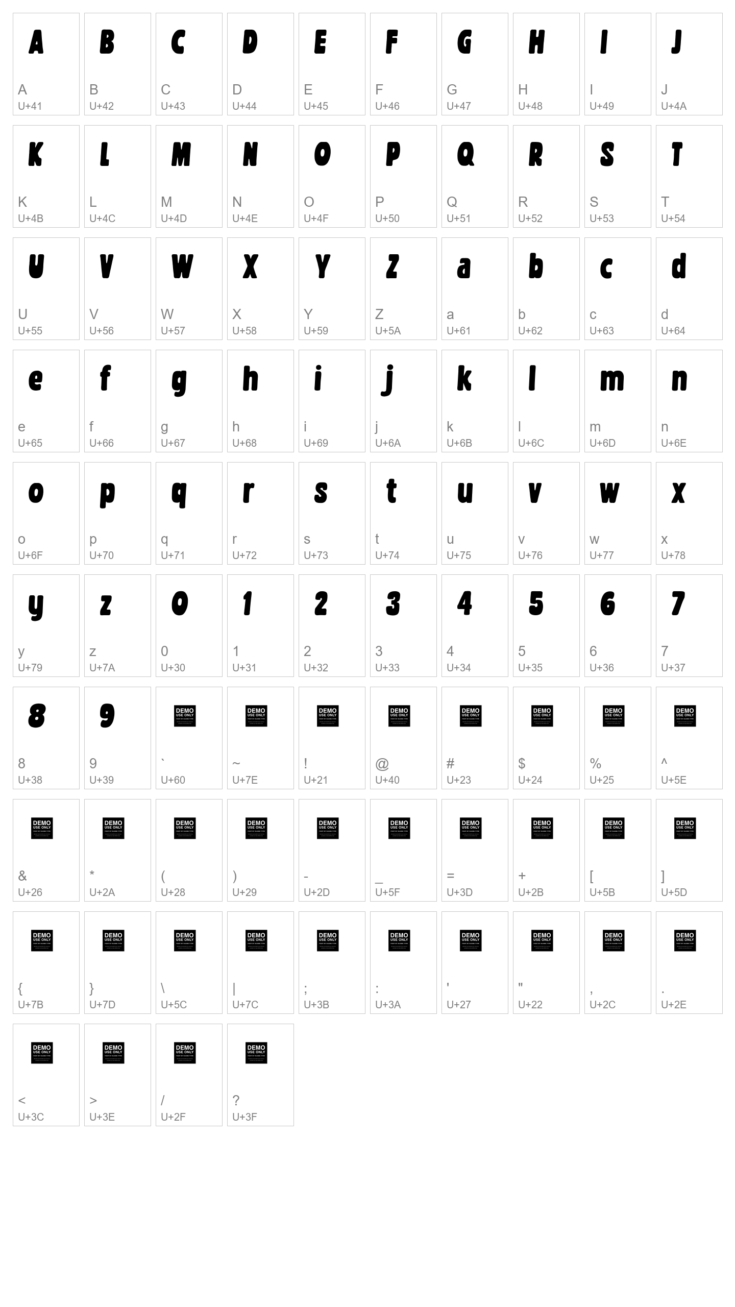 Character Map Image