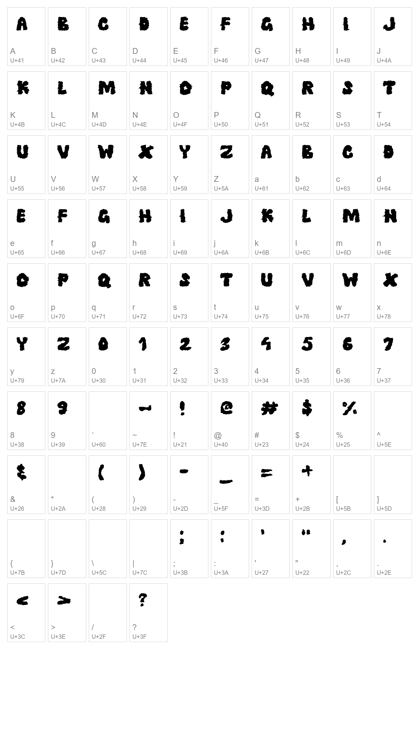 Character Map Image
