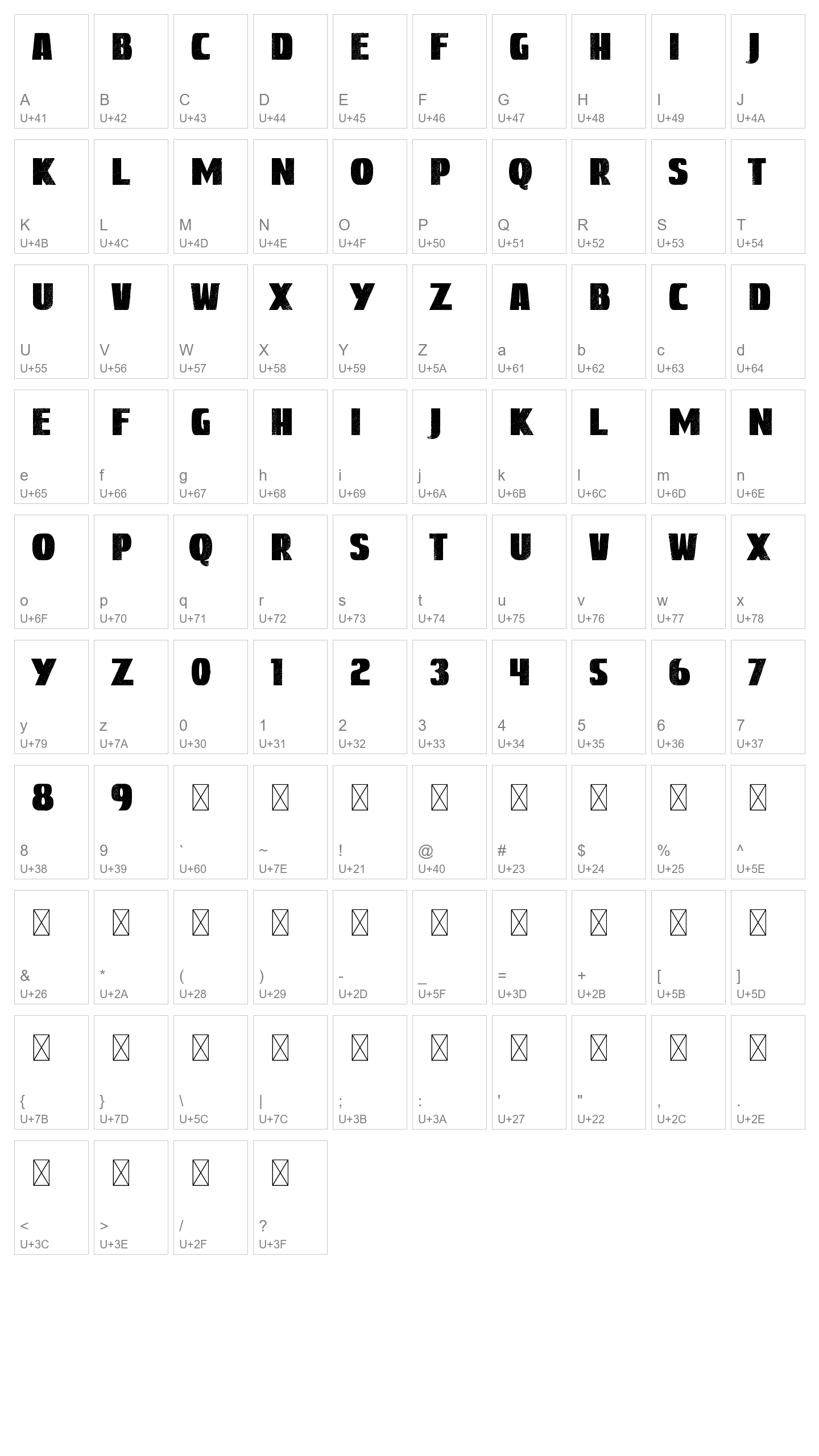 Character Map Image