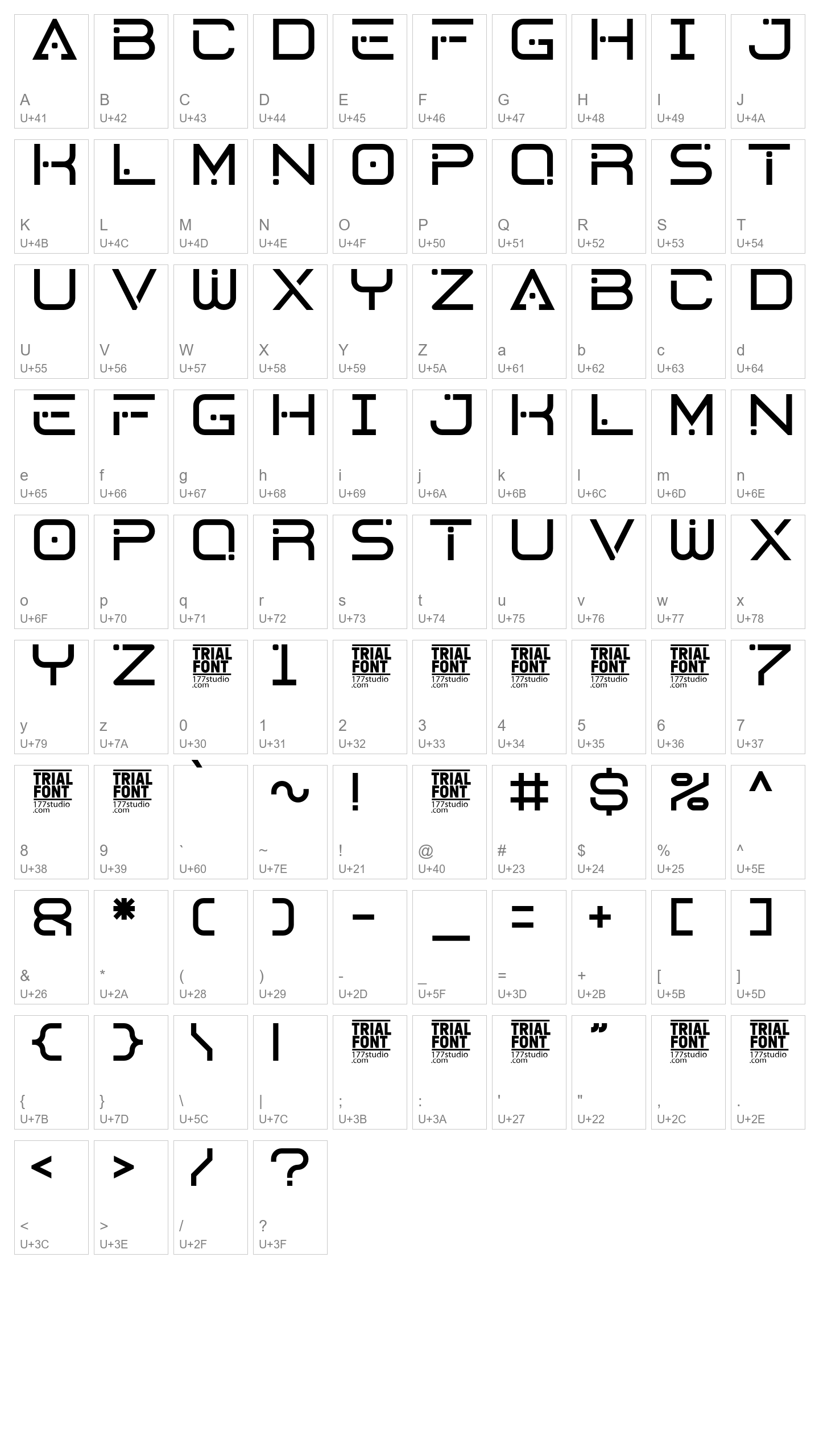 Character Map Image