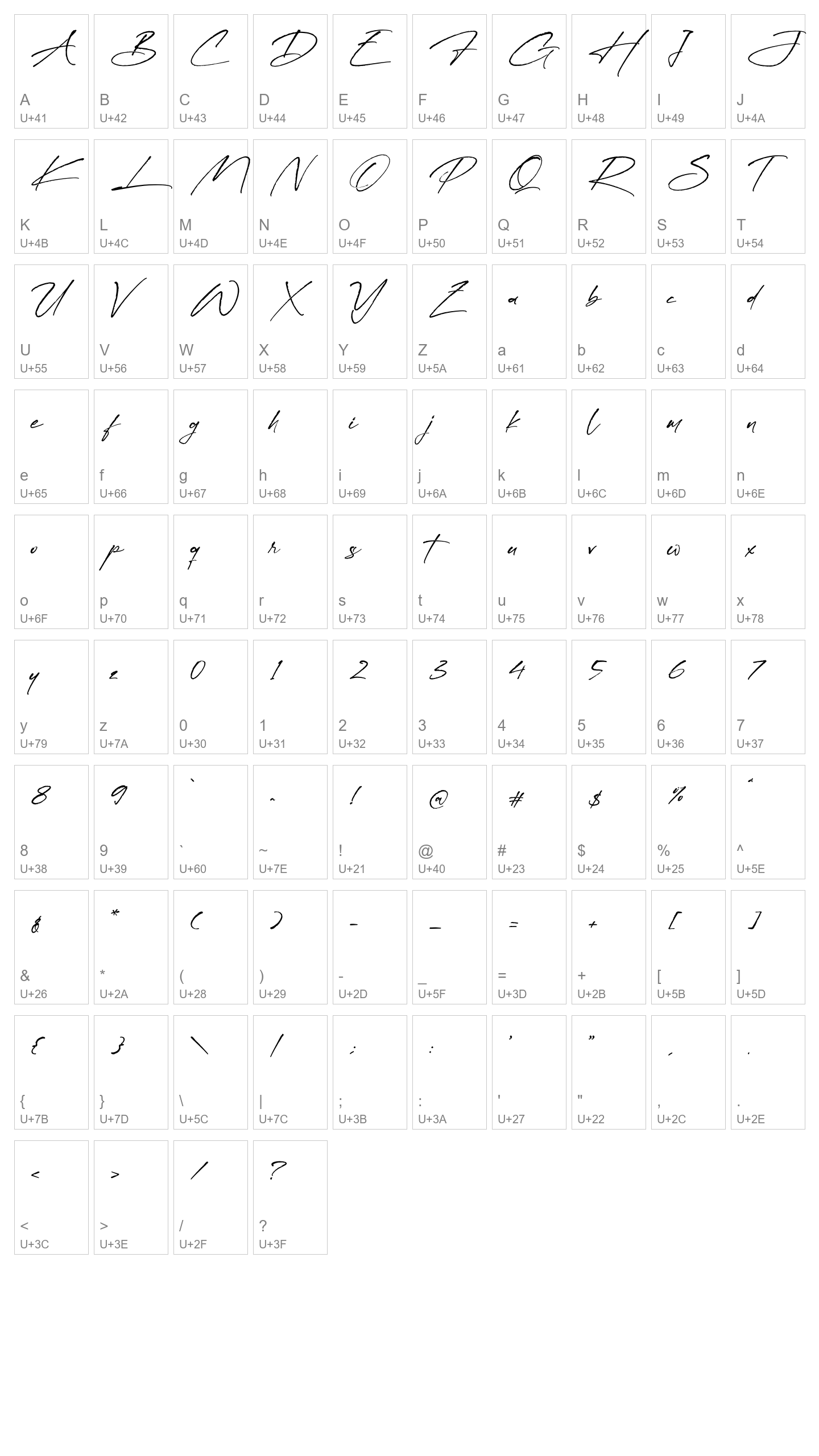 Character Map Image