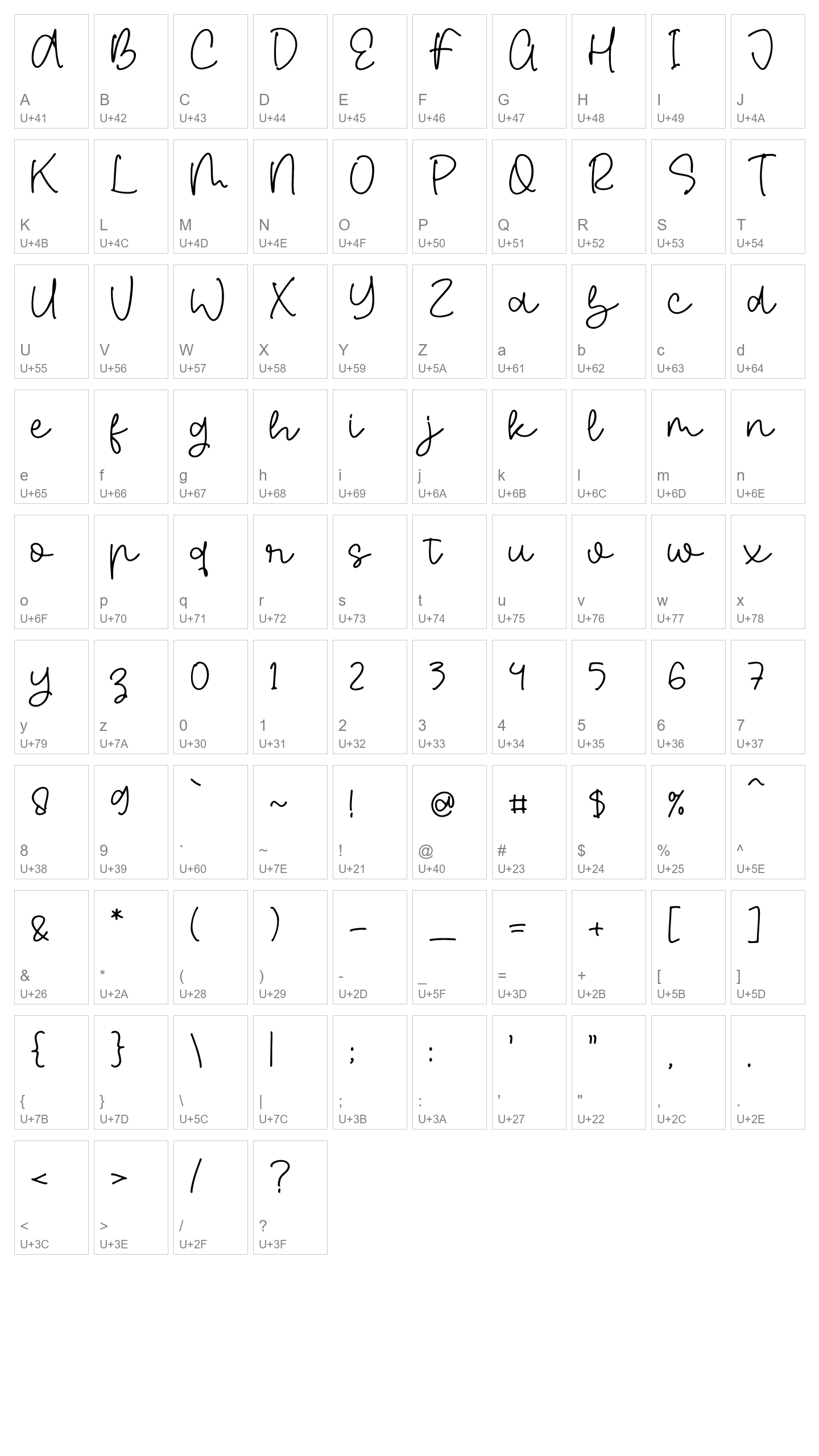 Character Map Image