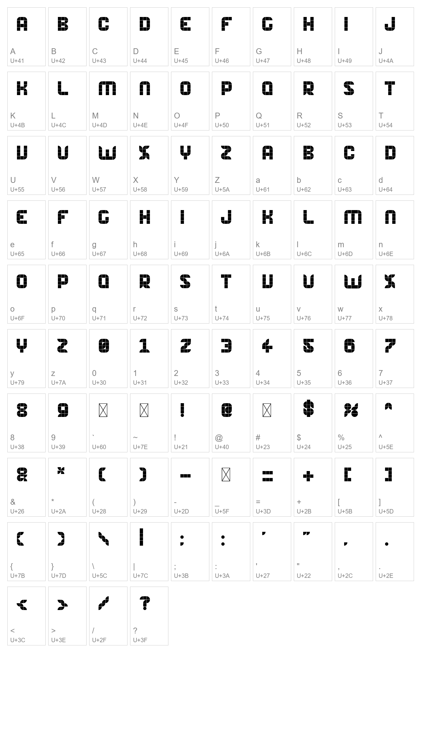 Character Map Image