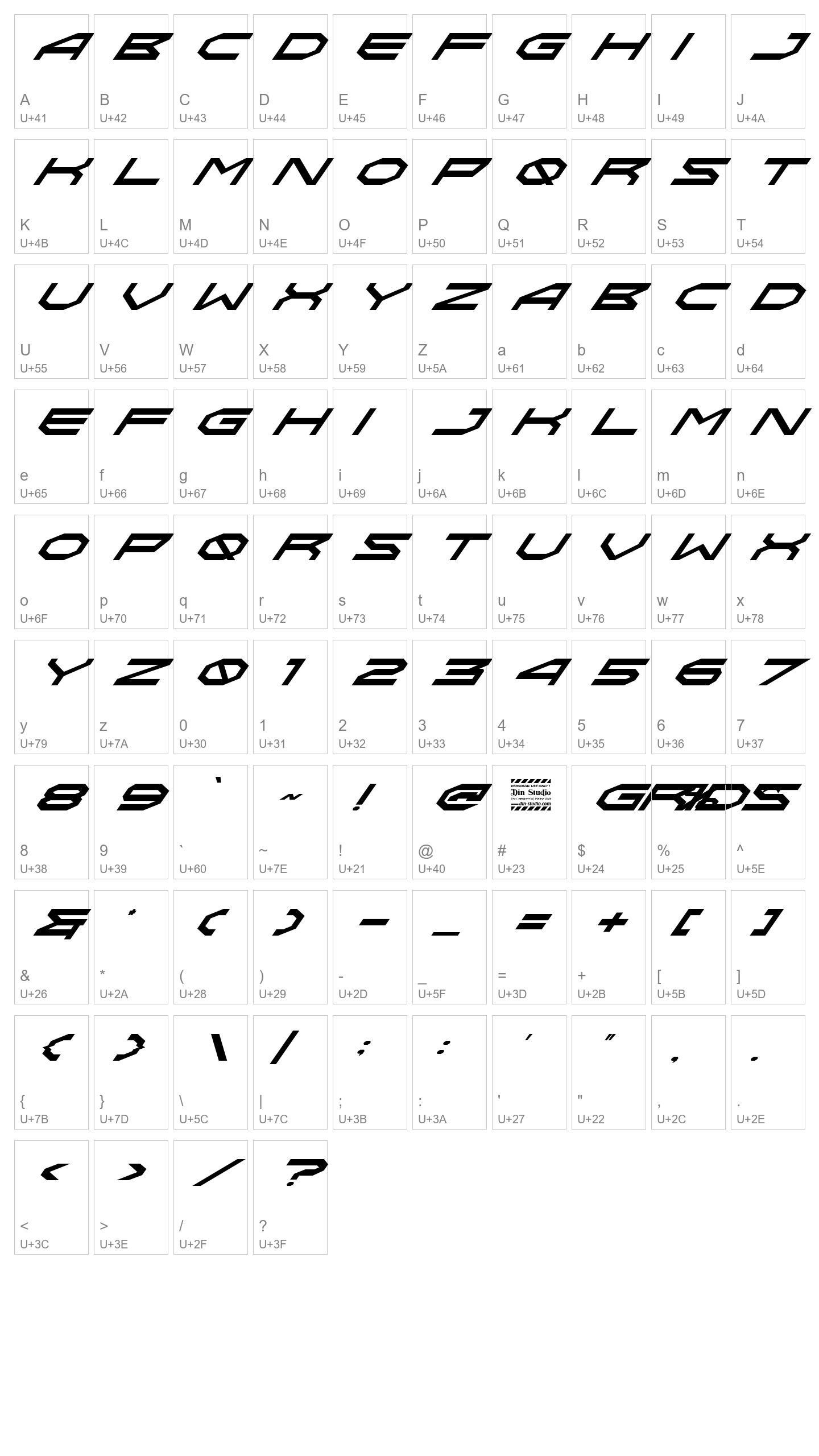 Character Map Image