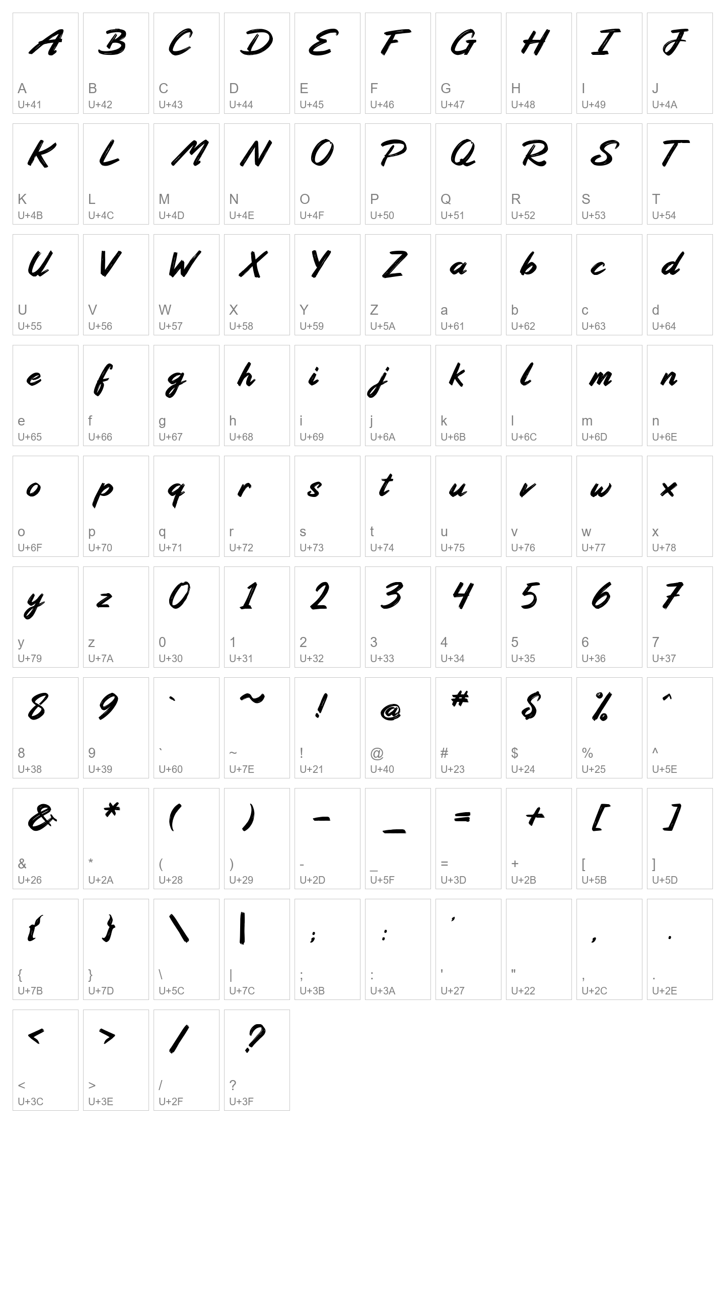 Character Map Image
