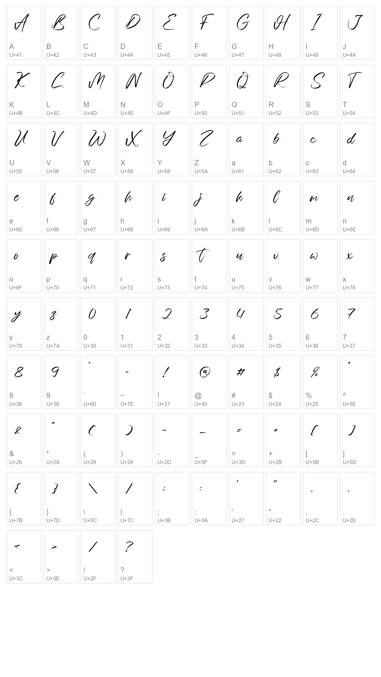 Character Map Image