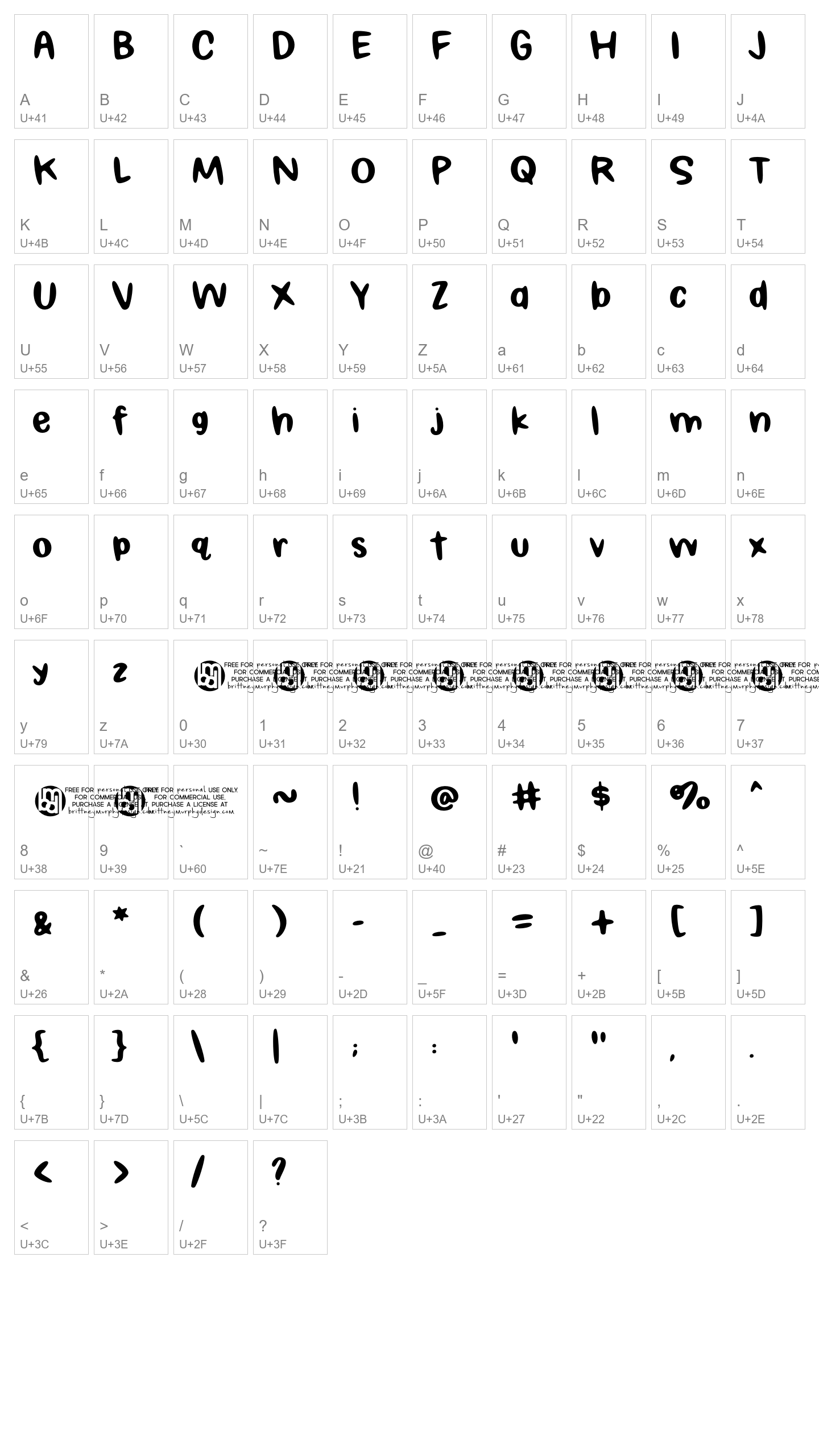 Character Map Image