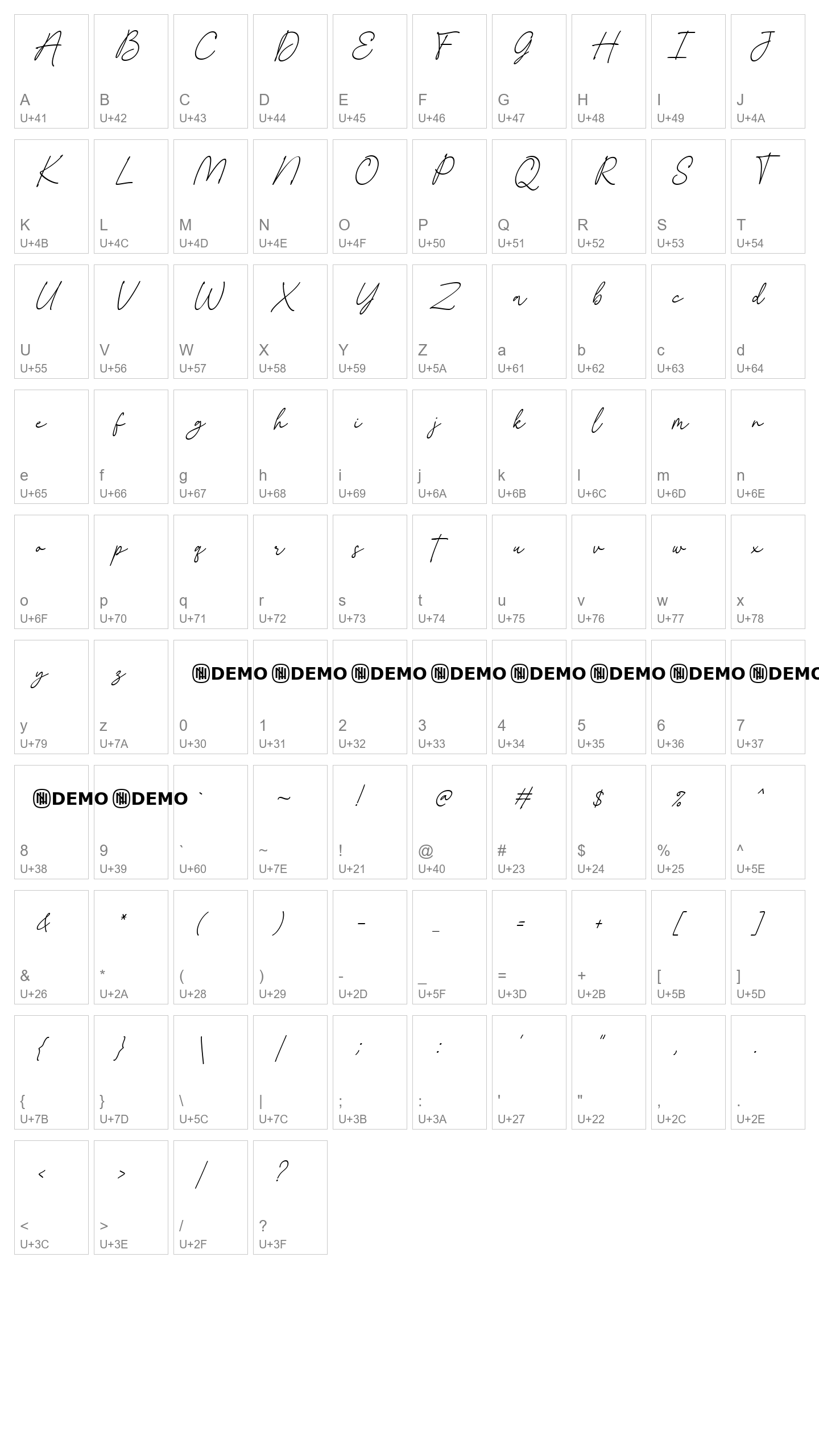 Character Map Image