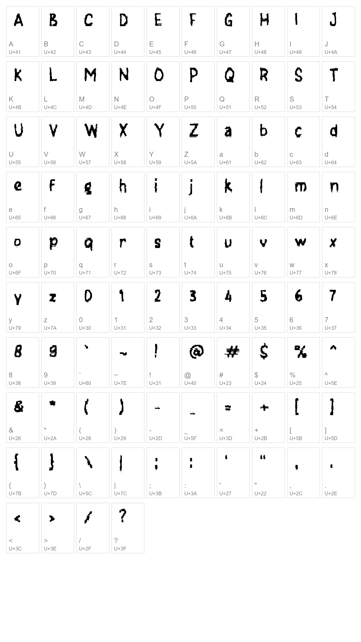 Character Map Image