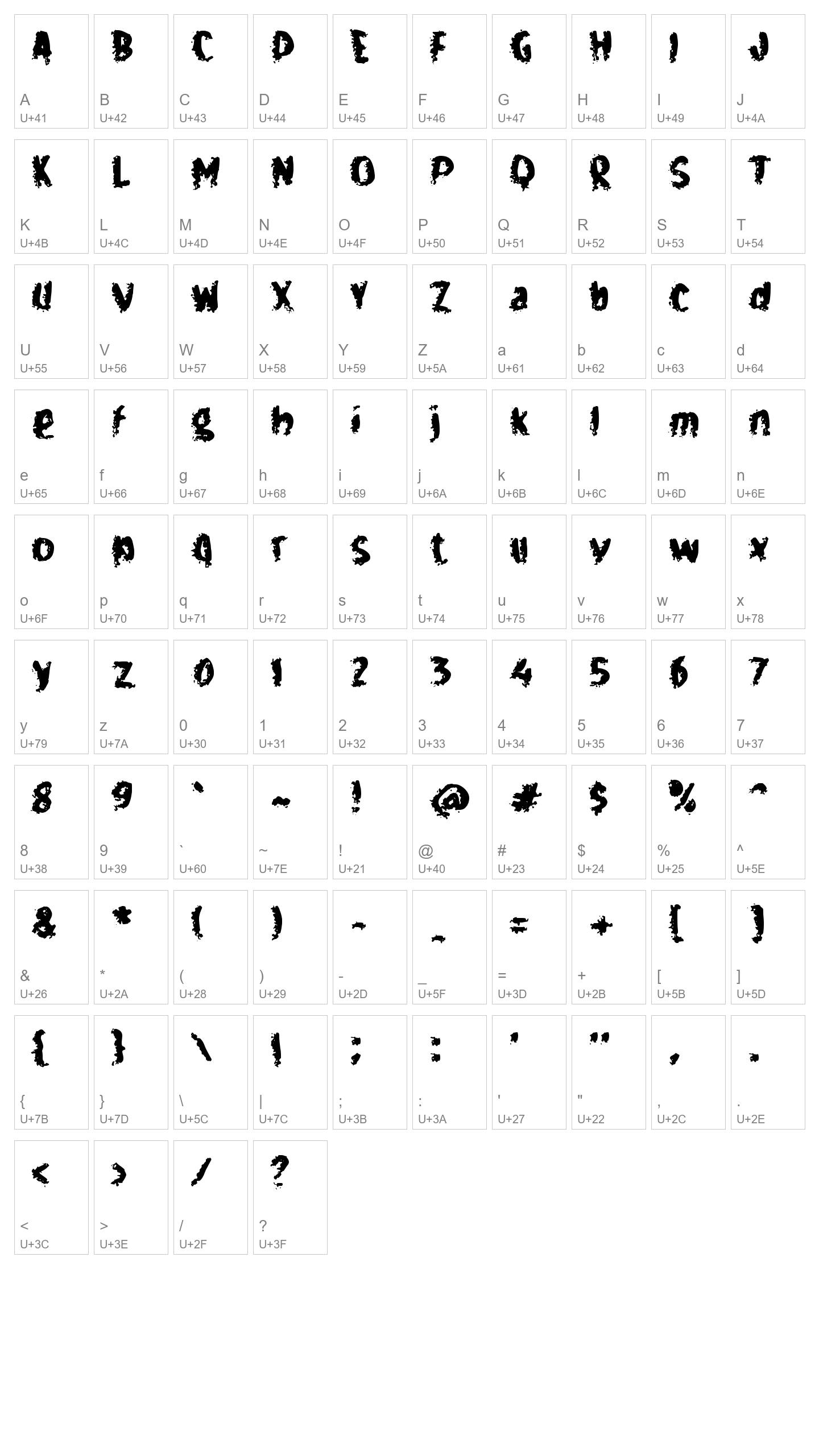 Character Map Image