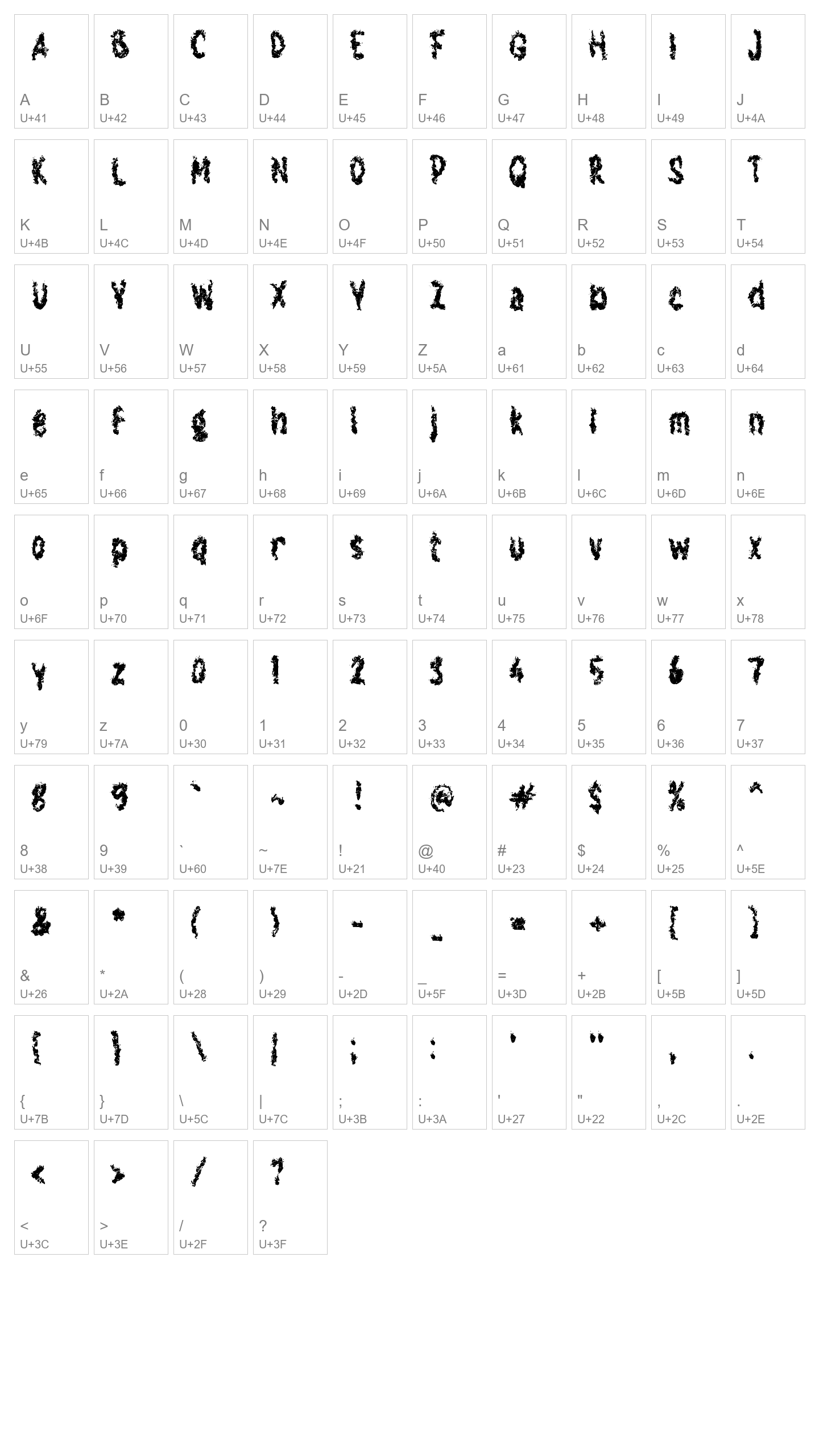 Character Map Image