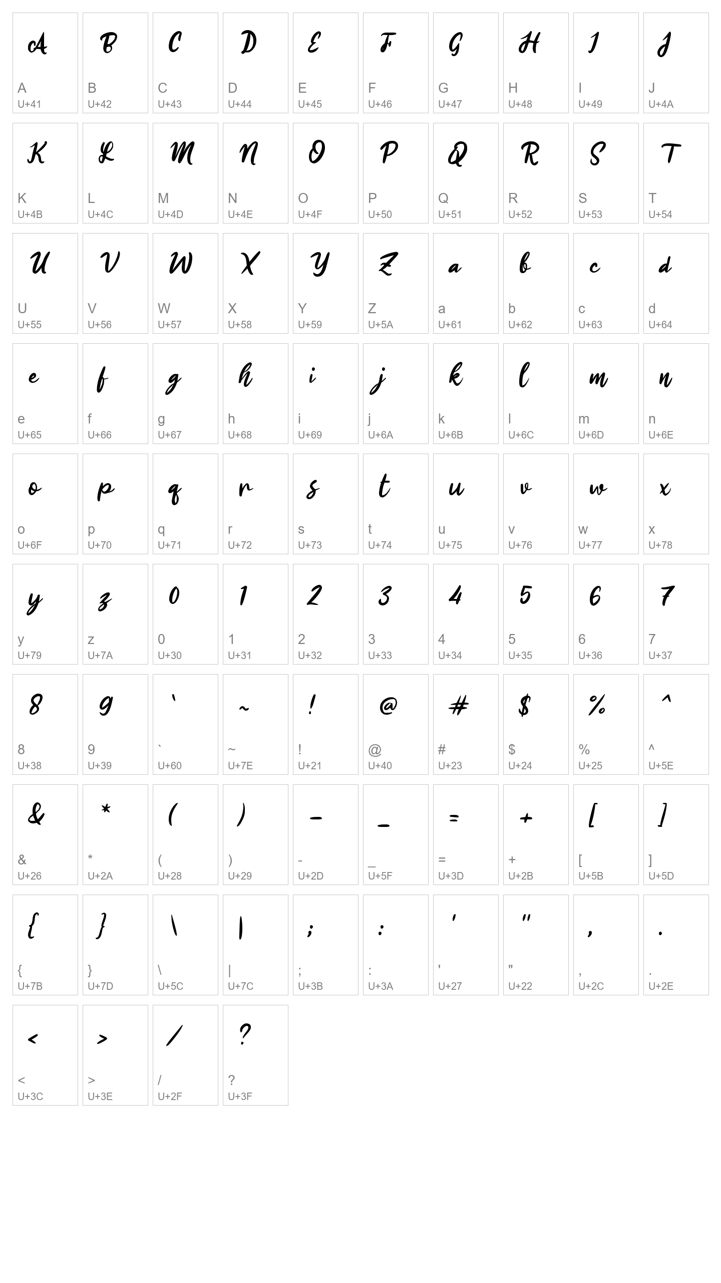 Character Map Image