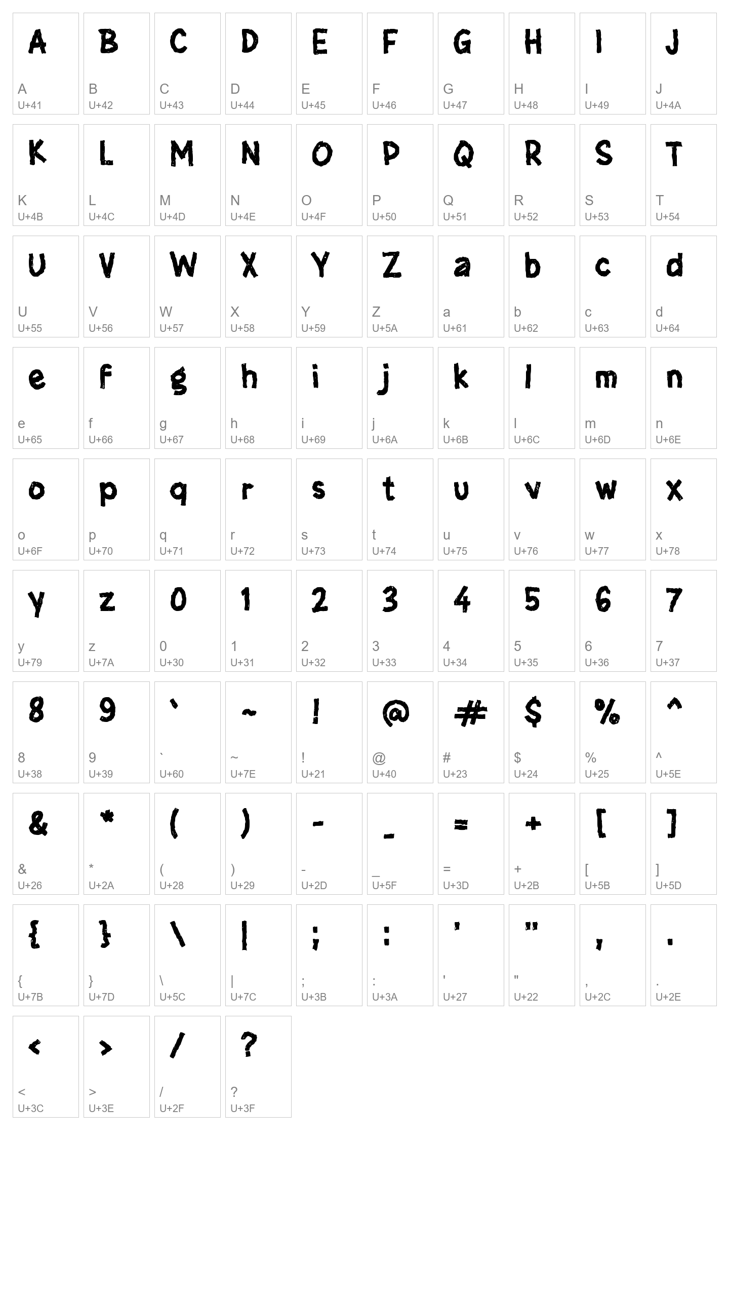 Character Map Image