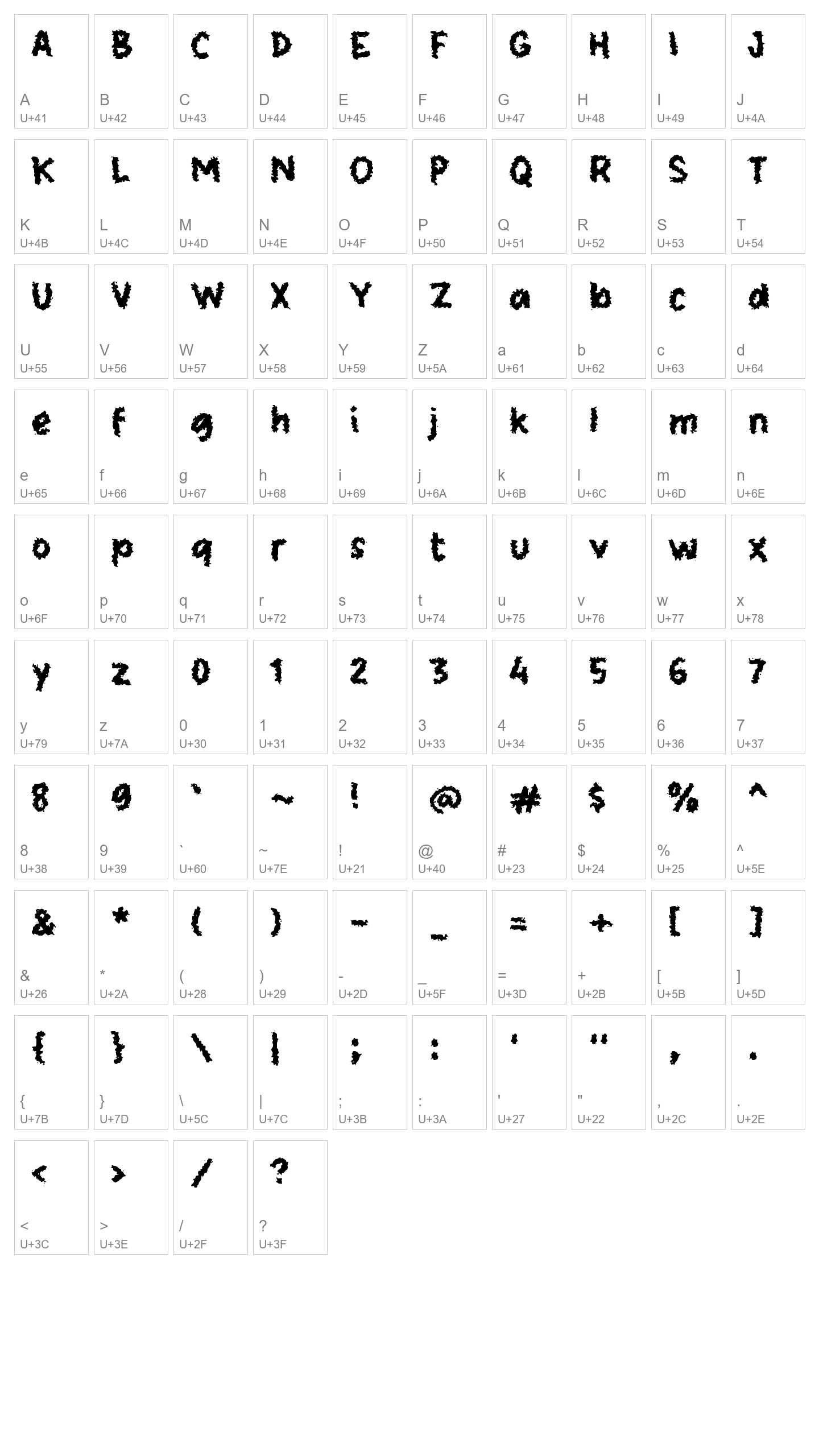 Character Map Image