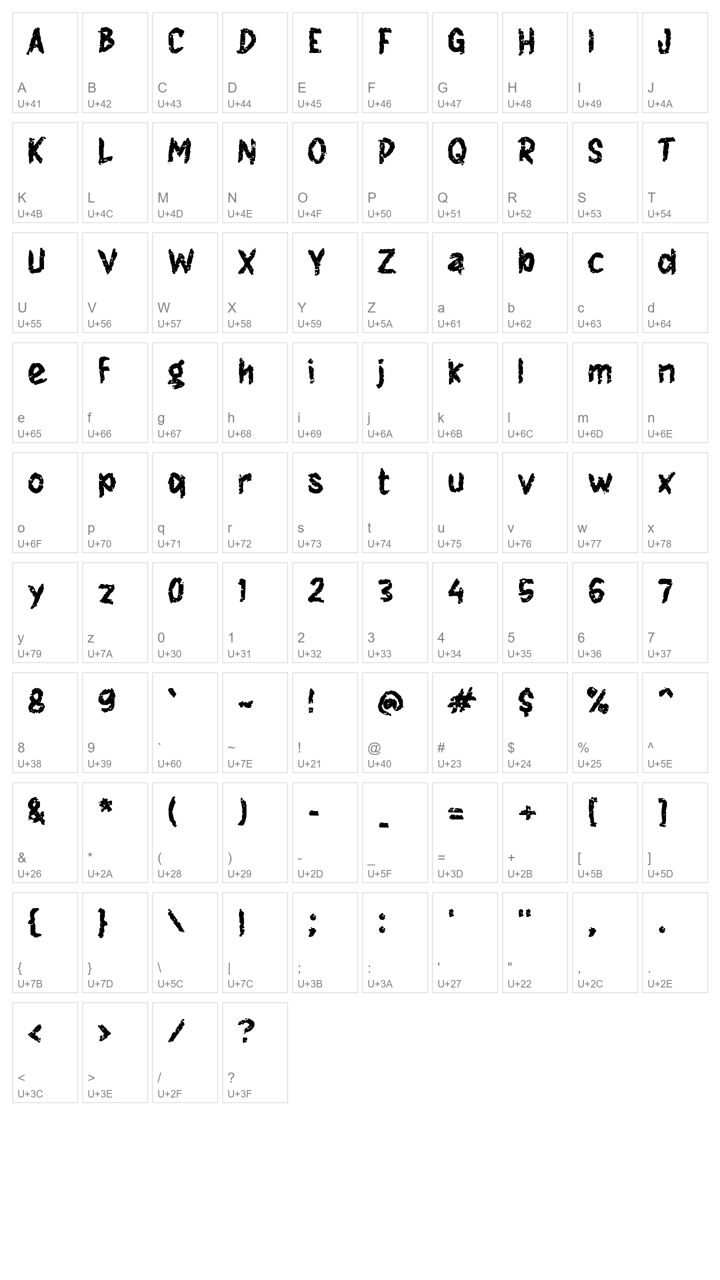 Character Map Image
