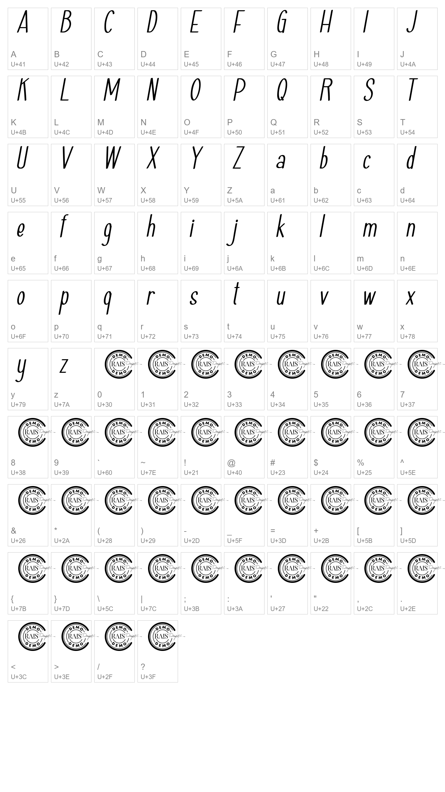 Character Map Image