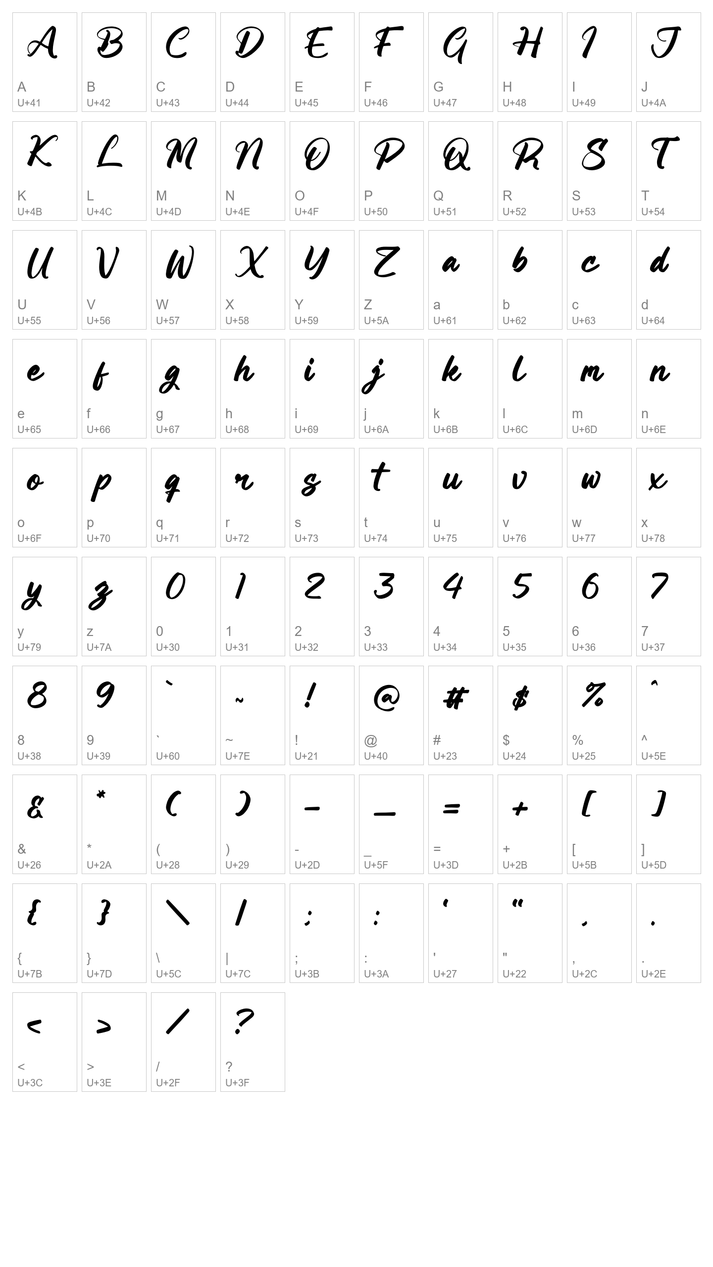 Character Map Image