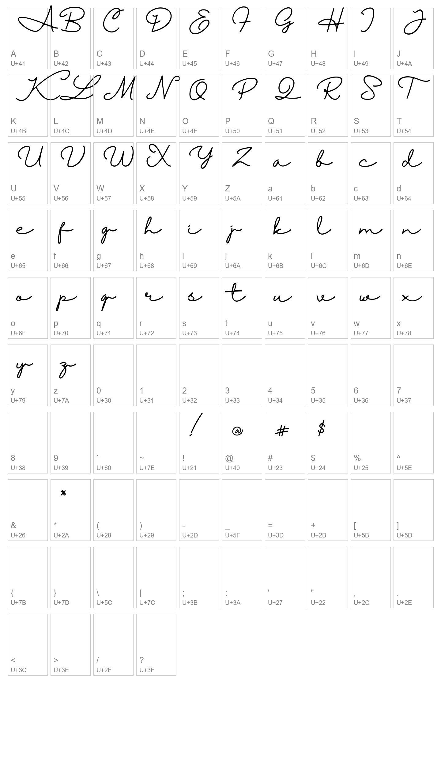 Character Map Image