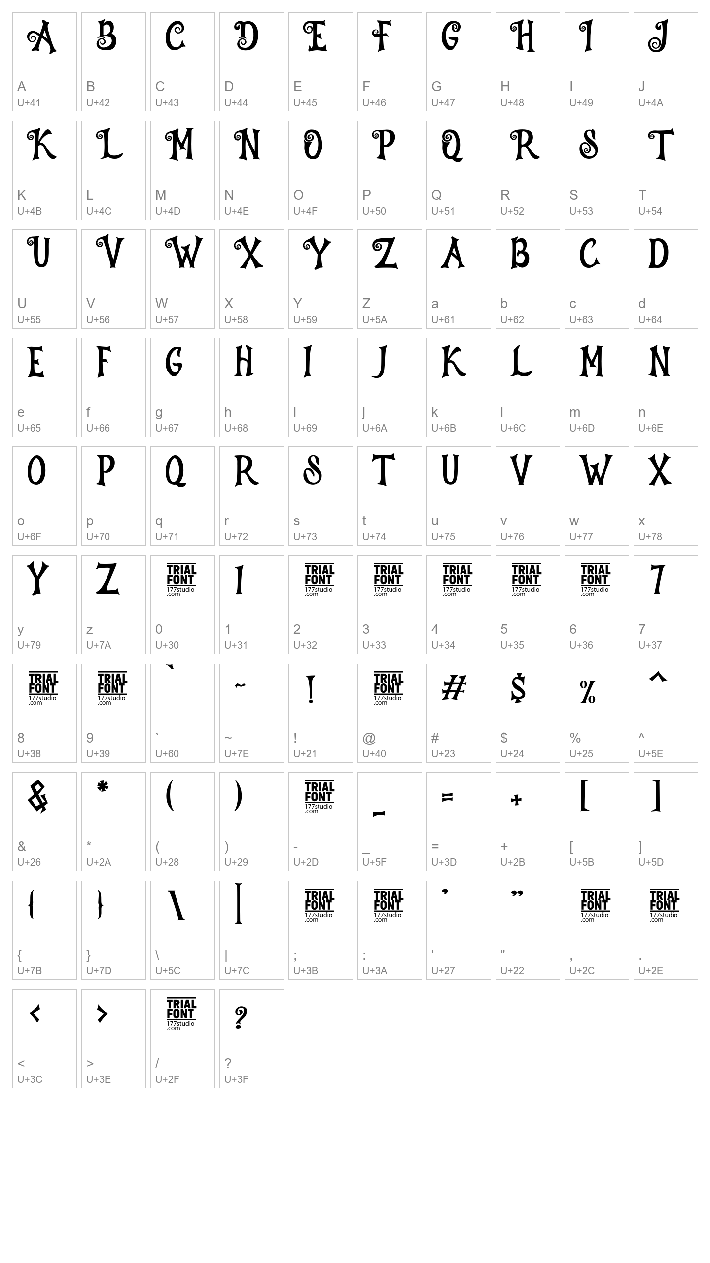 Character Map Image