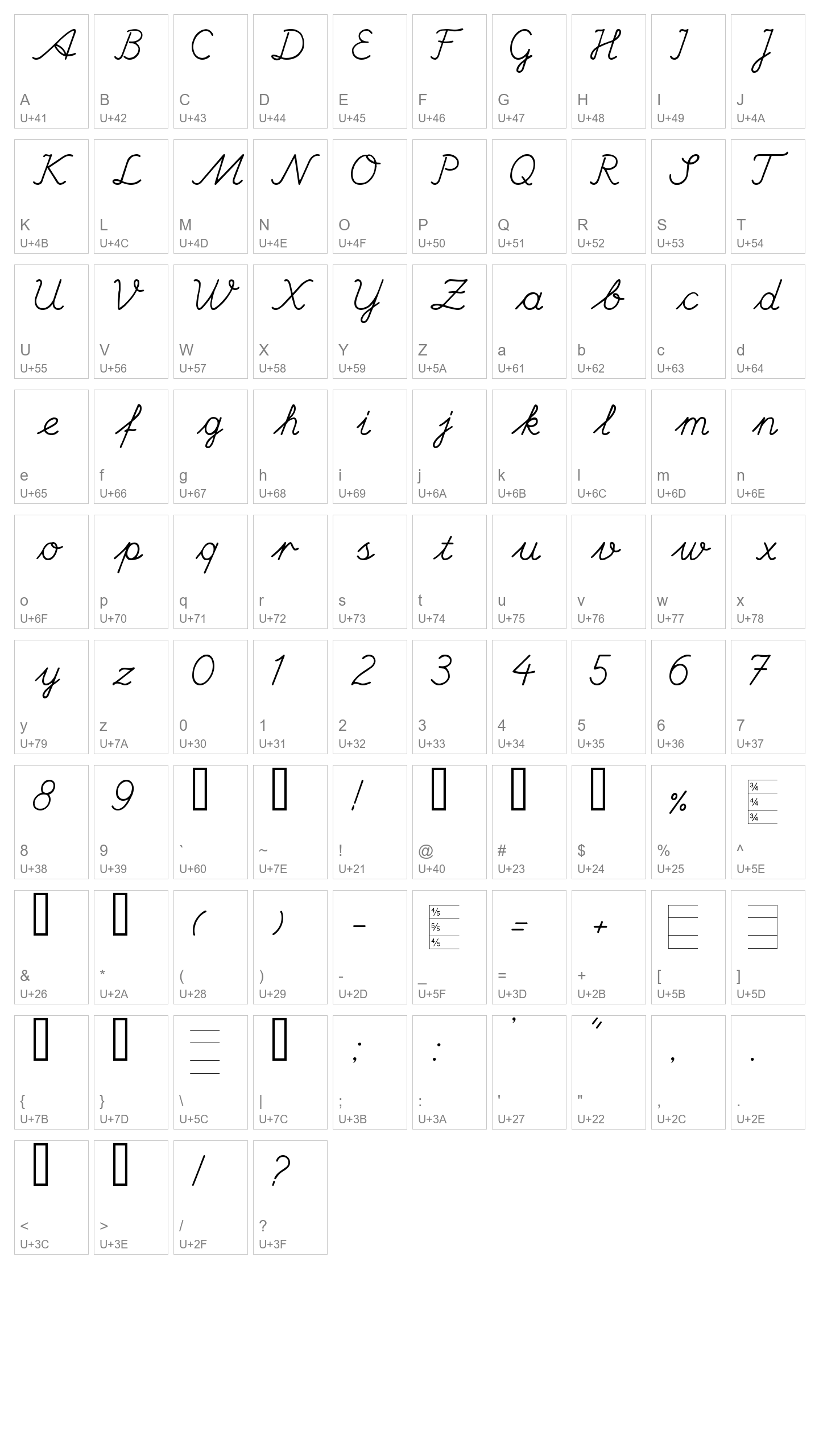 Character Map Image