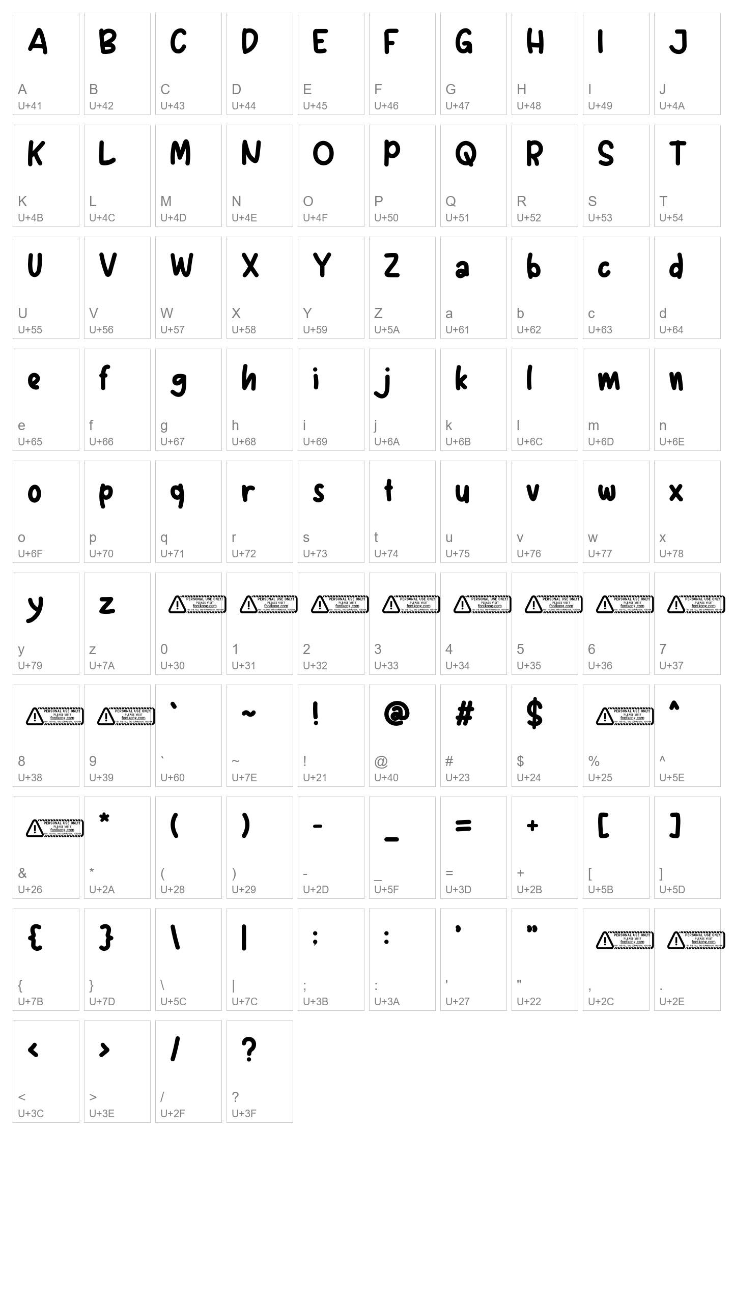 Character Map Image